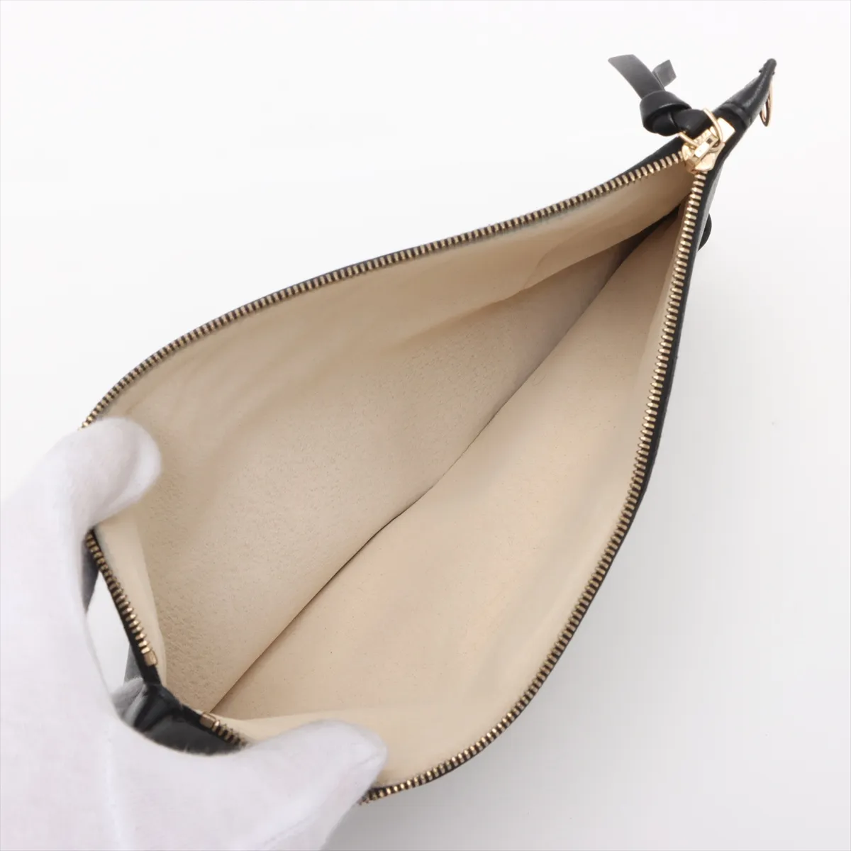 Intrecciato Cava PM Leather Tote Bag Black — view 8
