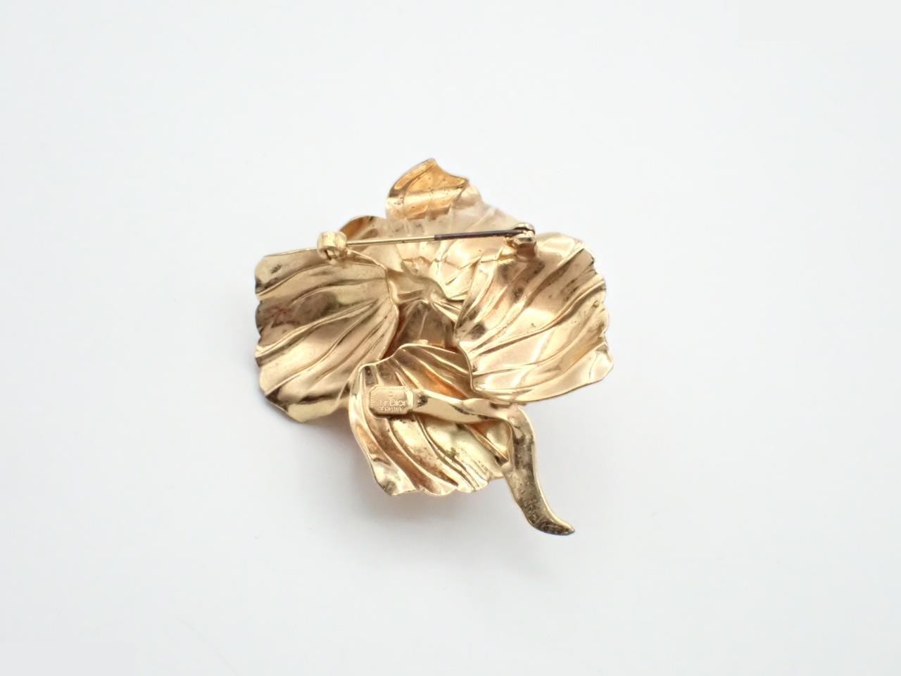Brooch flower motif rose gold — view 2