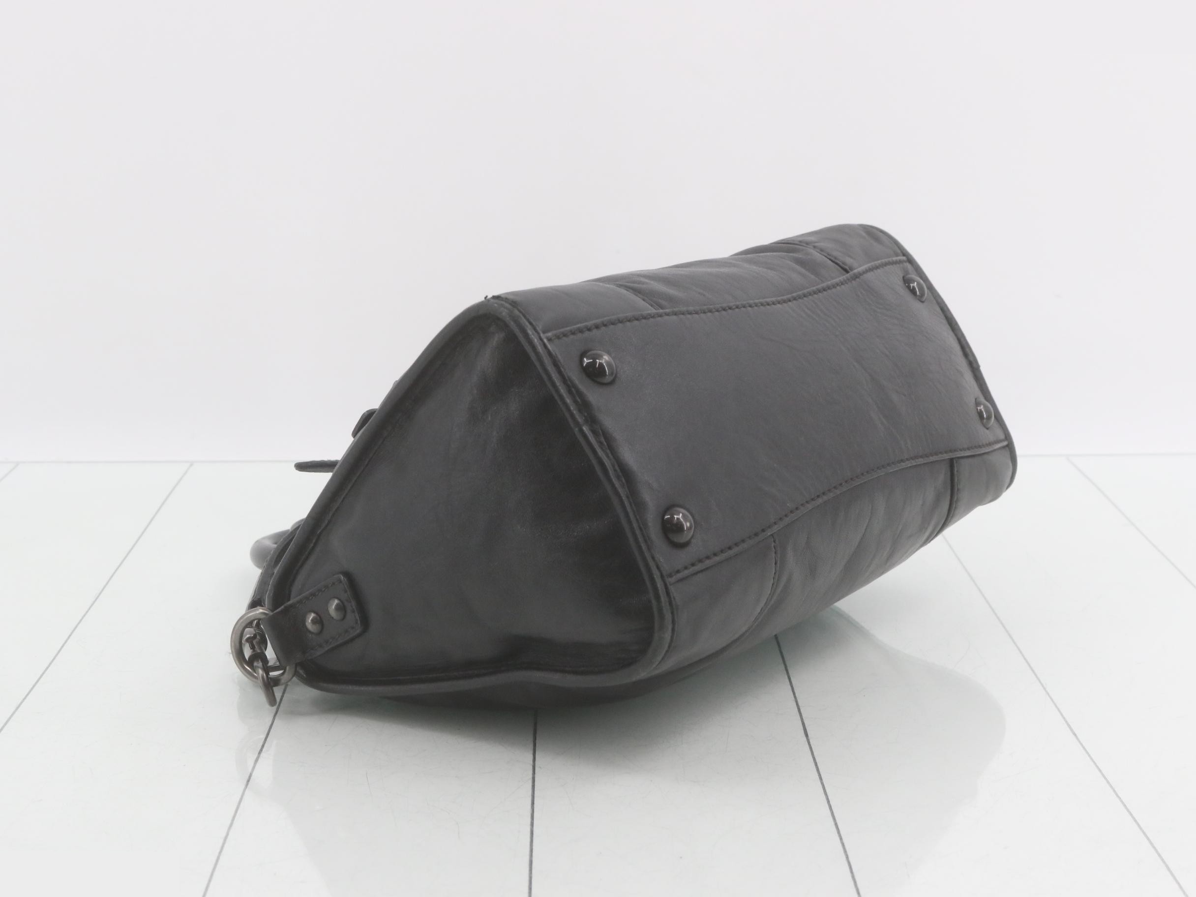 Other lines: Bags - 2-way handbag with long strap, leather, black — view 5