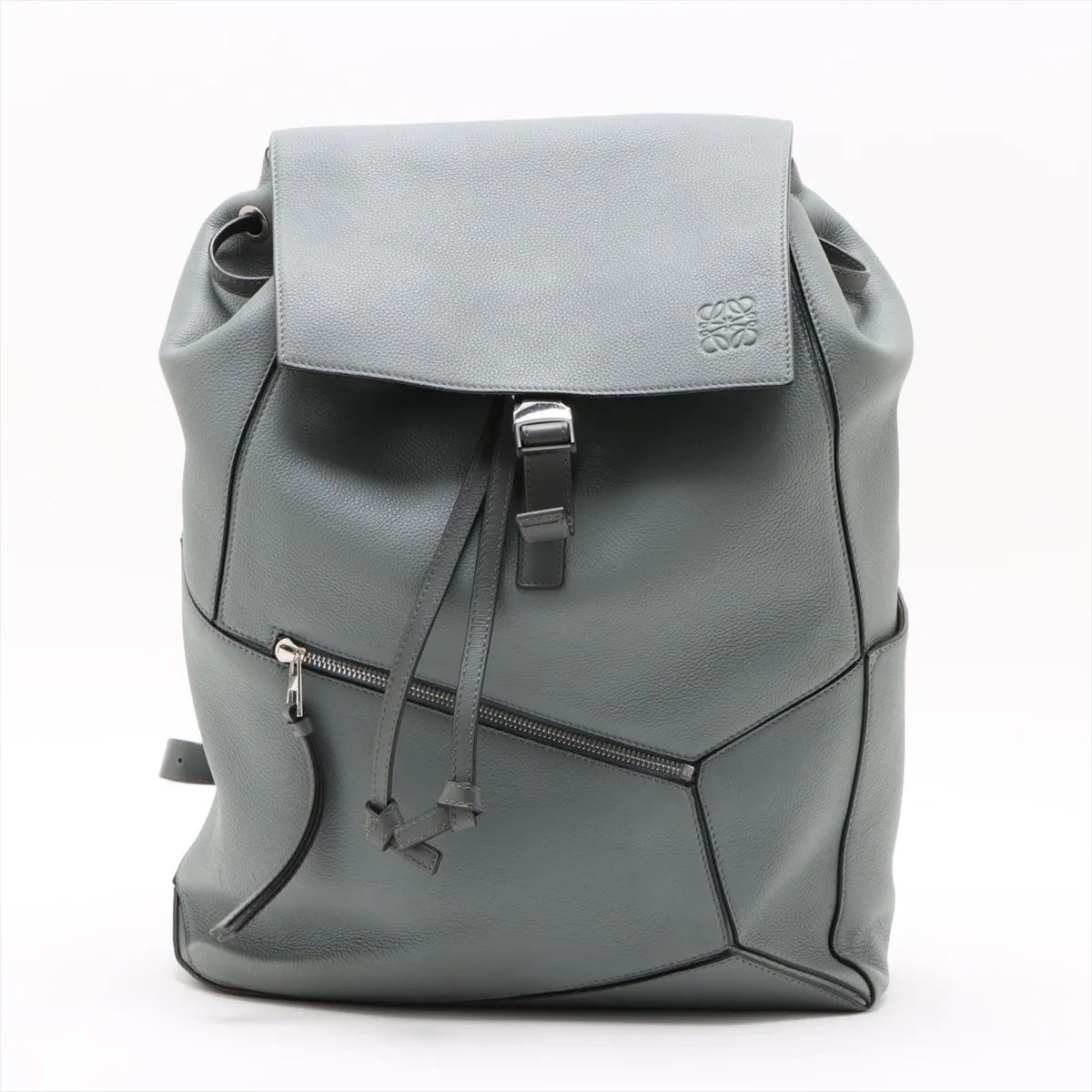 PUZZLE LEATHER BACKPACK/RUCK GRAY