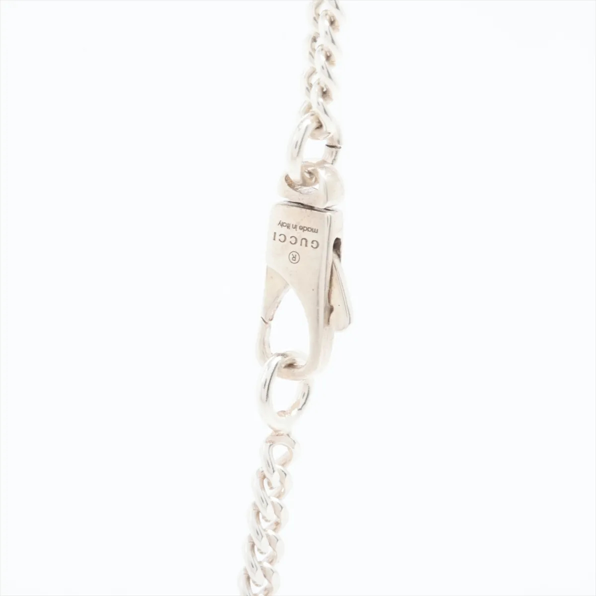 Interlocking G Necklace, 925 Sterling Silver, 17.4g, dents, — view 3