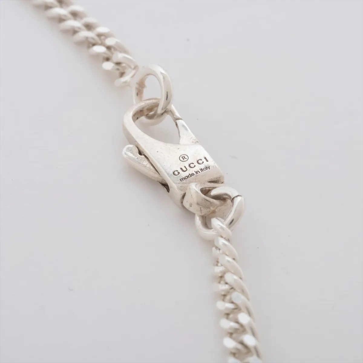 Interlocking G Necklace, 925 Sterling Silver, 17.4g, dents, — view 4