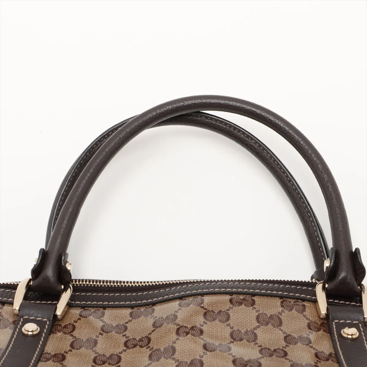 GG Crystal Patent Leather x Leather 2WAY Handbag Brown x Beige 341503 Outlet — view 6