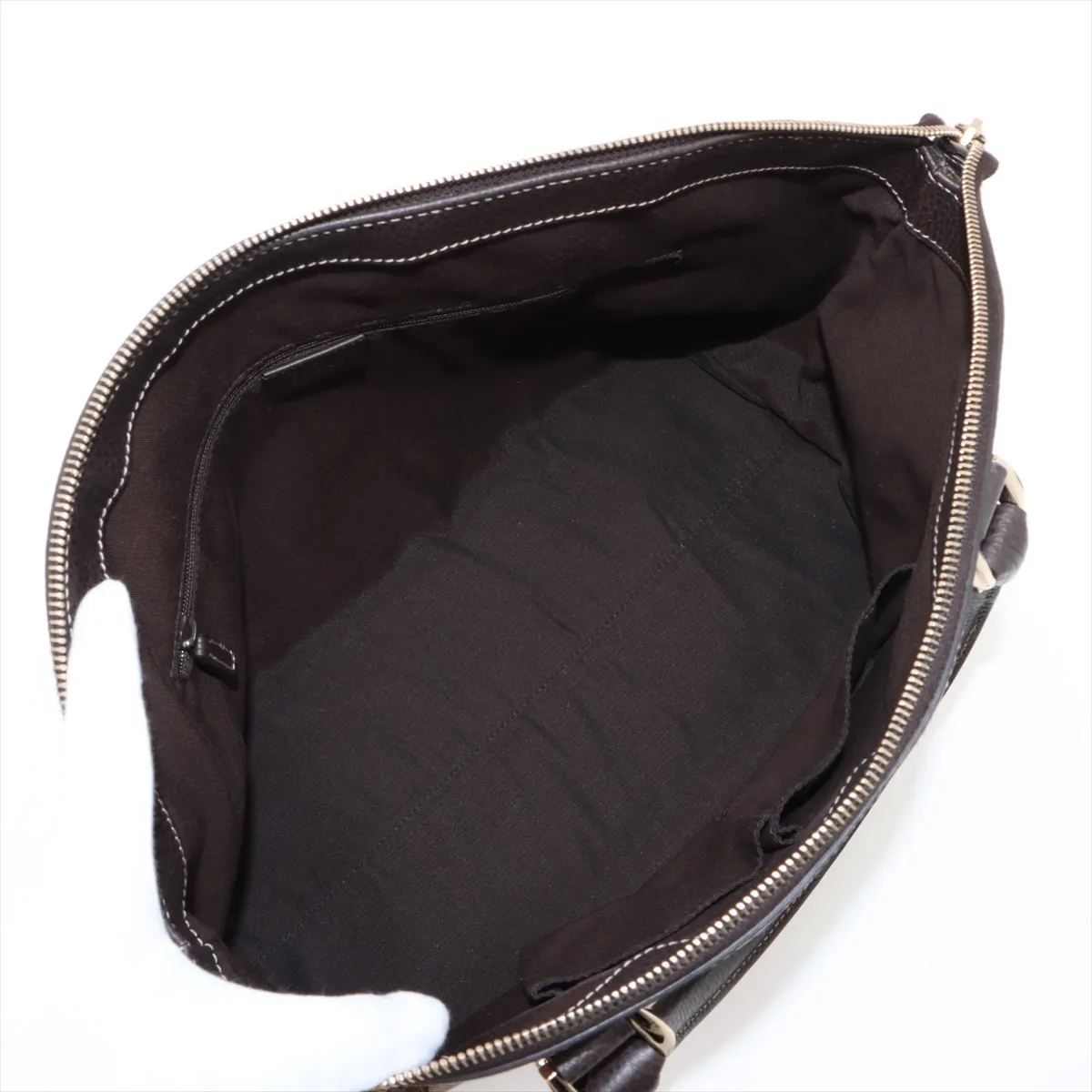 GG Crystal Patent Leather x Leather 2WAY Handbag Brown x Beige 341503 Outlet — view 8