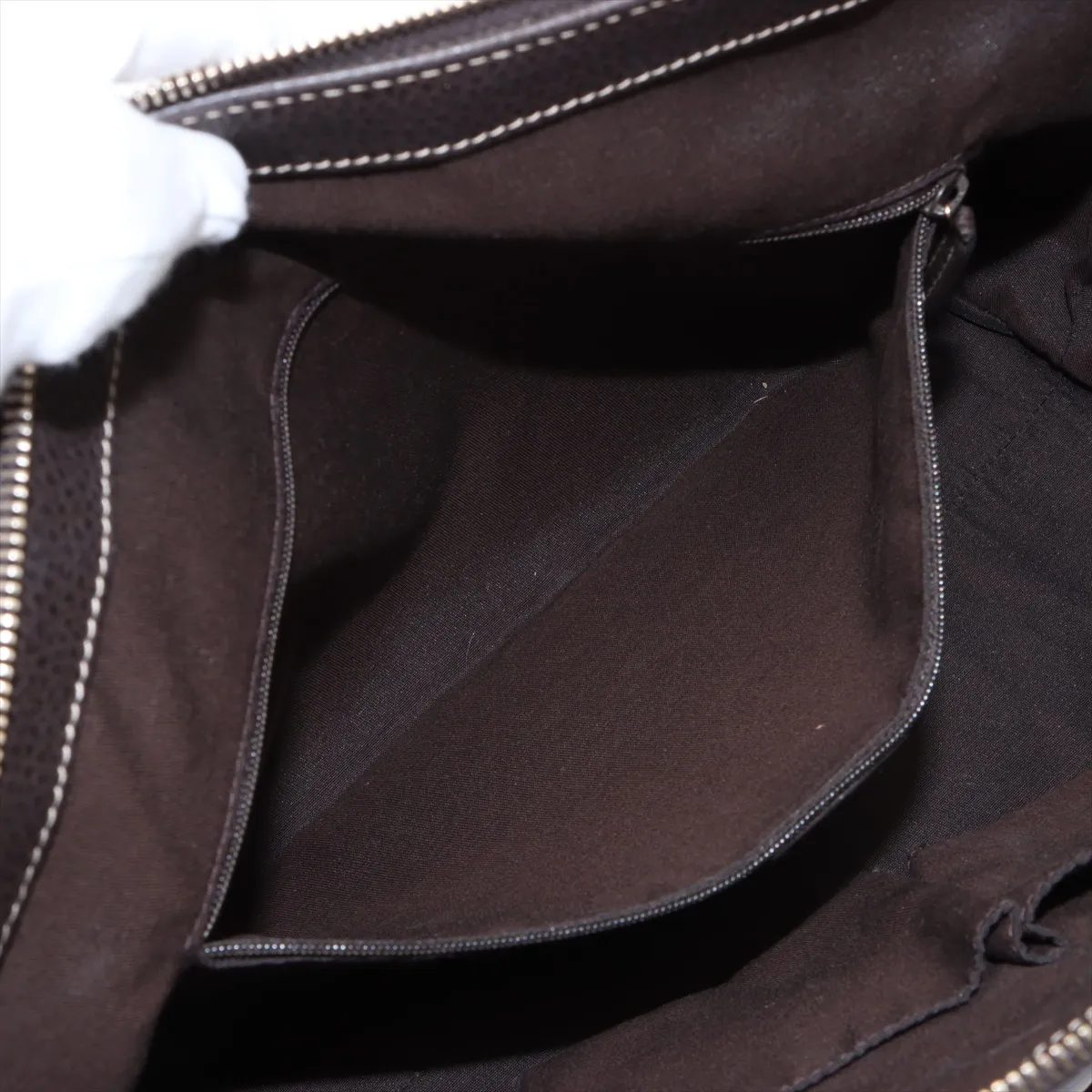GG Crystal Patent Leather x Leather 2WAY Handbag Brown x Beige 341503 Outlet — view 9