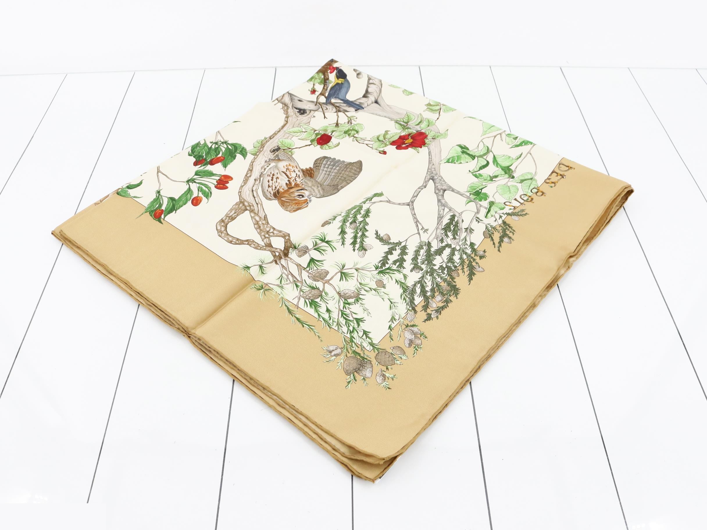 Carré 90 "In the Forest" Silk Scarf