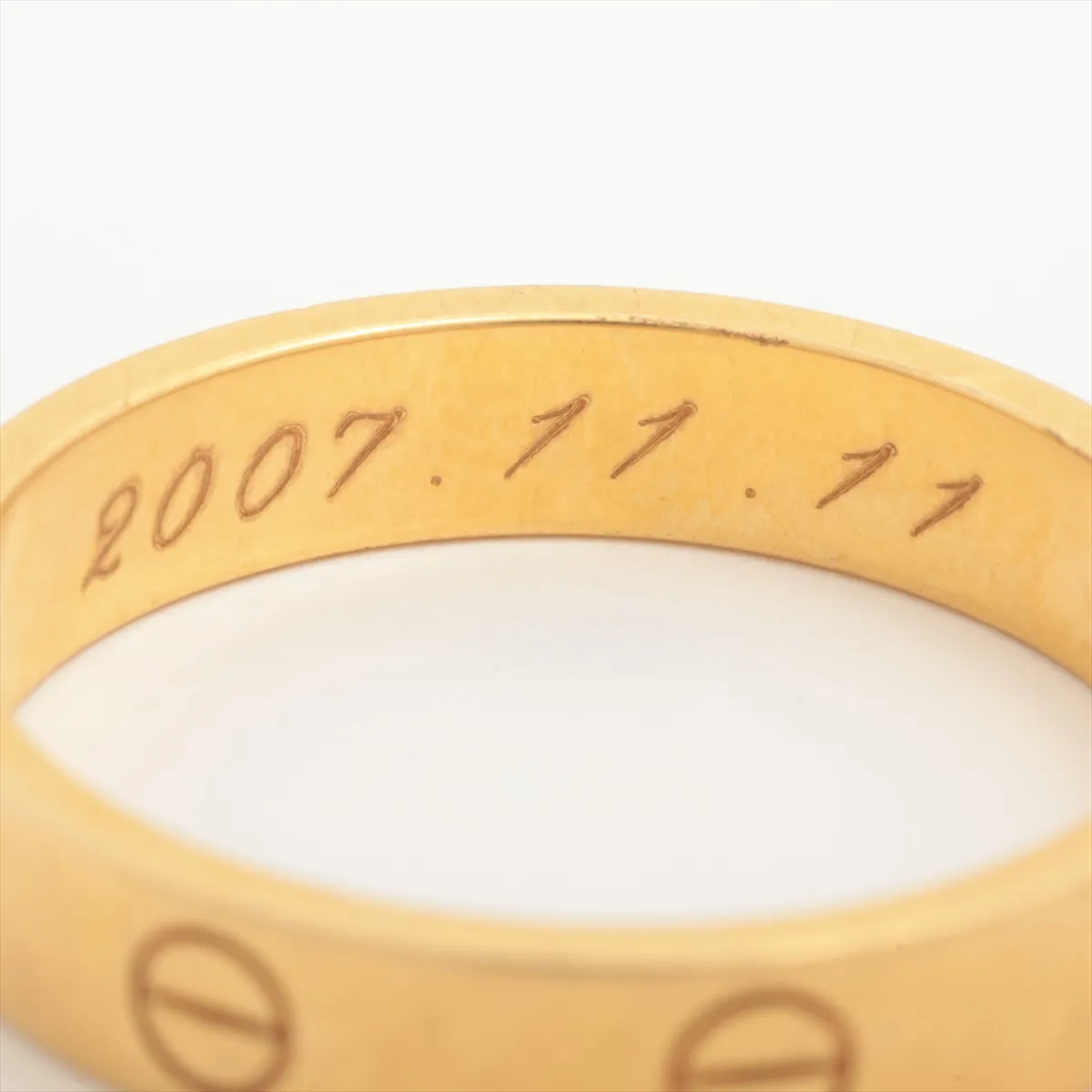 Mini Love Ring 750 (Yellow Gold) 5.0g Size 59 Initials GJ6847 Scratches — view 4