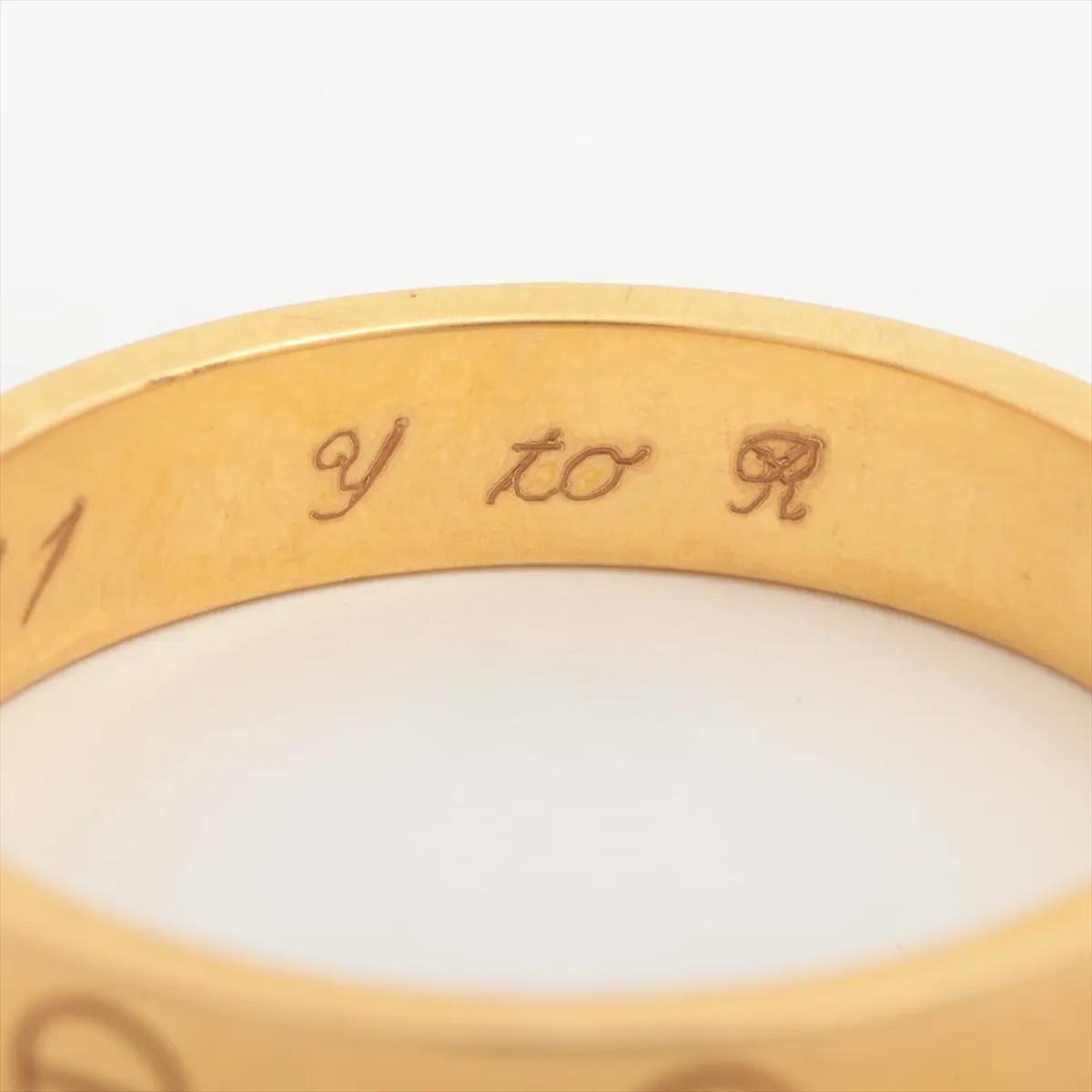 Mini Love Ring 750 (Yellow Gold) 5.0g Size 59 Initials GJ6847 Scratches — view 5