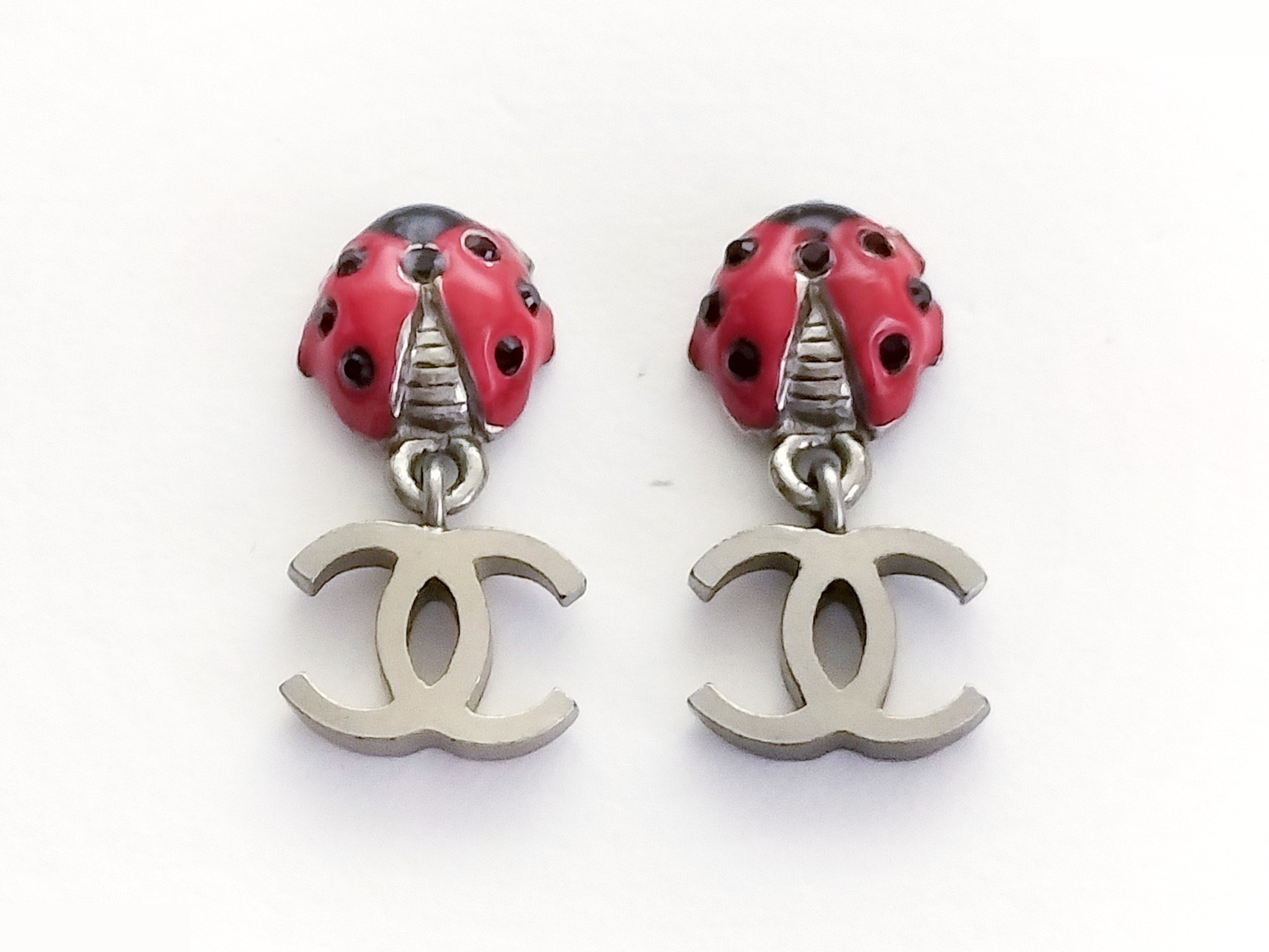 Coco Ladybug Silver Earrings