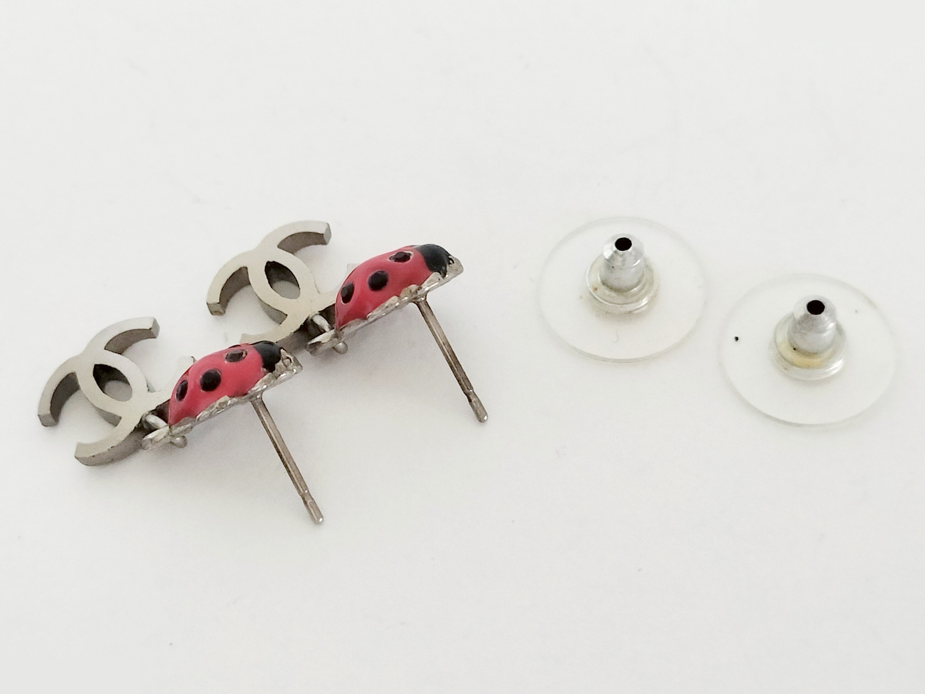 Coco Ladybug Silver Earrings — view 2