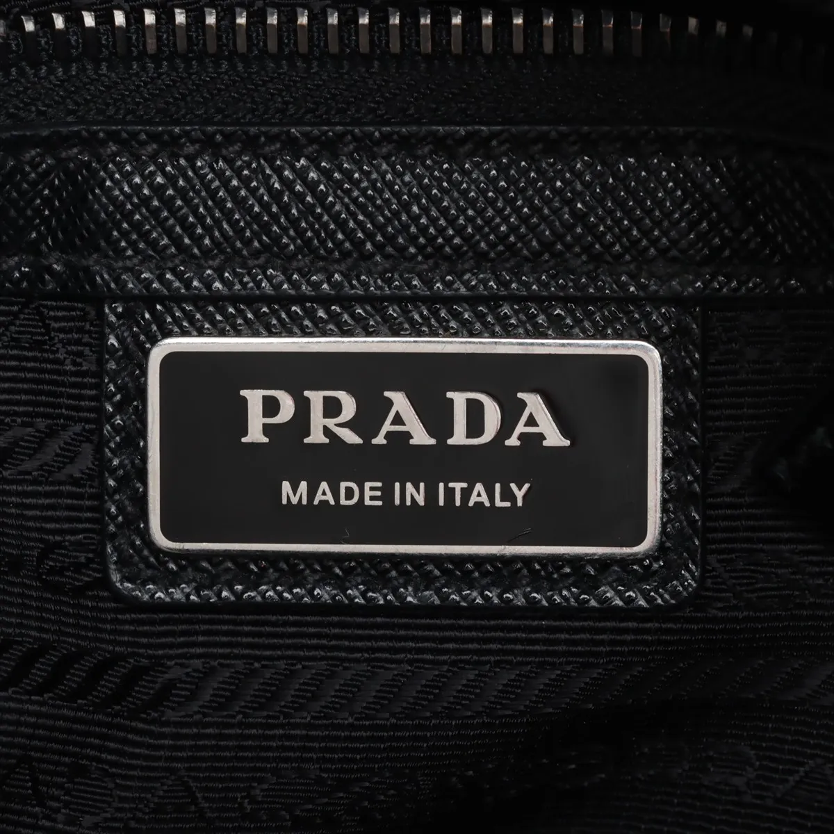 Tessuto Nylon x Leather Shoulder Bag Black — view 9