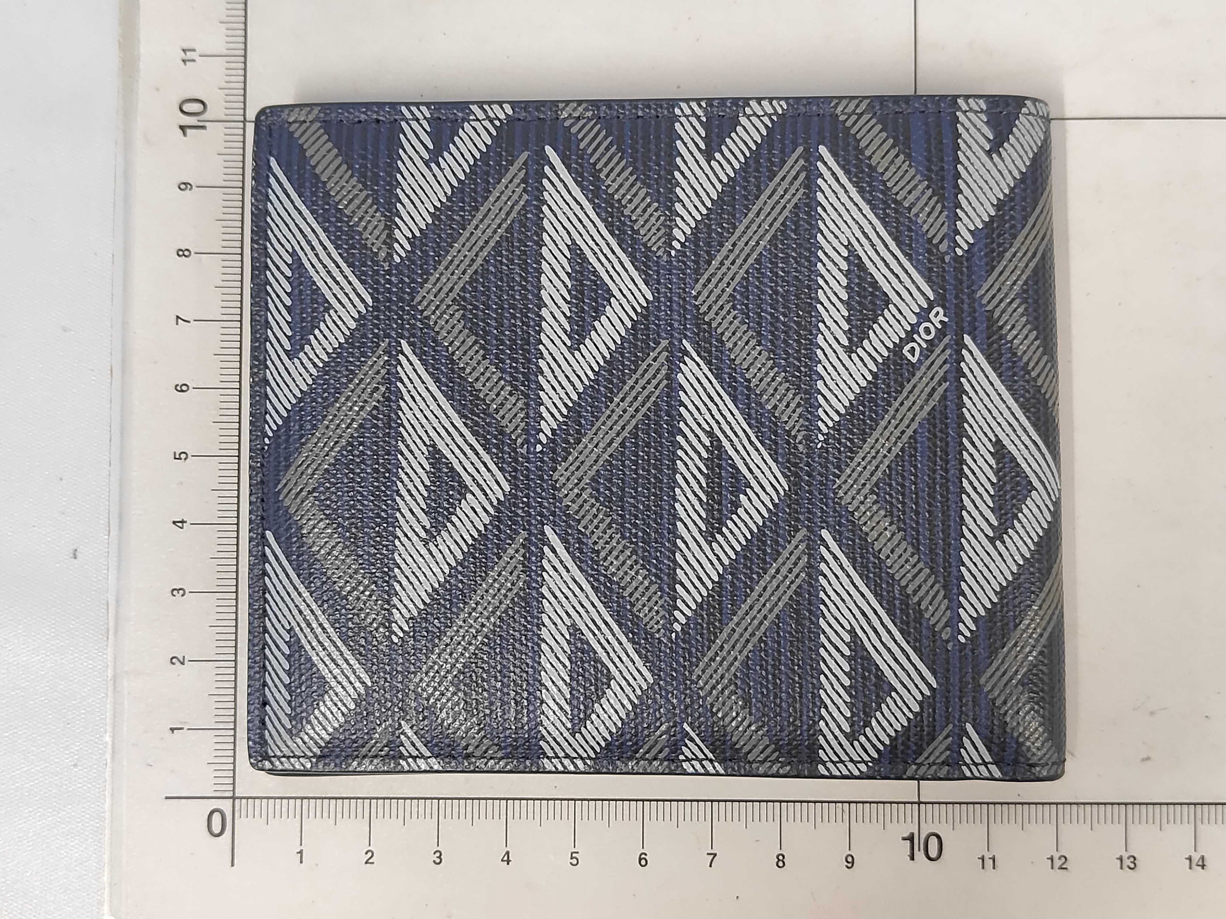 CD Diamond Compact Wallet, Billfold, Navy, Dior Billfold — view 2
