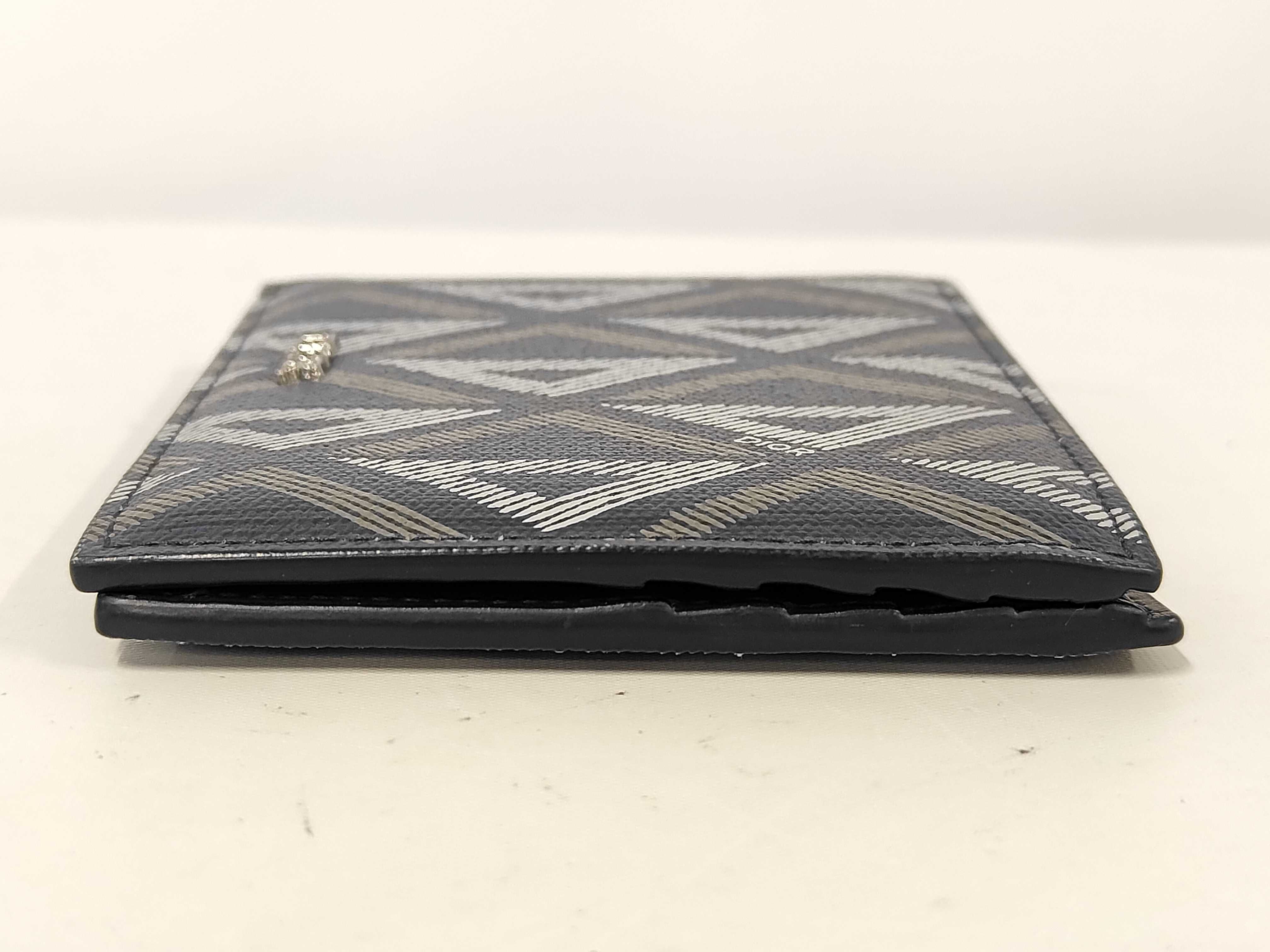 CD Diamond Compact Wallet, Billfold, Navy, Dior Billfold — view 6