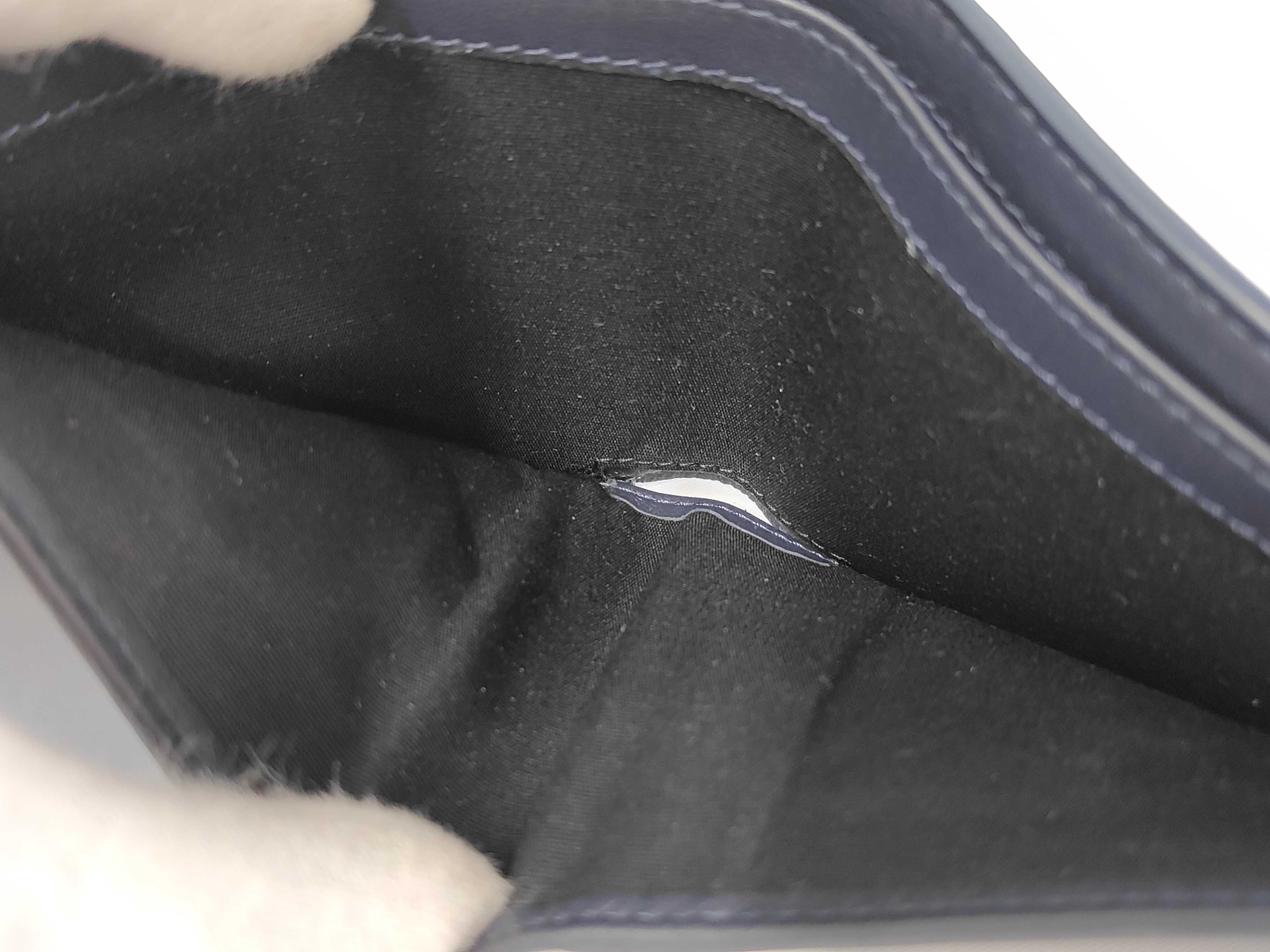 CD Diamond Compact Wallet, Billfold, Navy, Dior Billfold — view 8