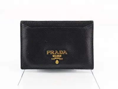Saffiano leather card case, pass case, business card holder
