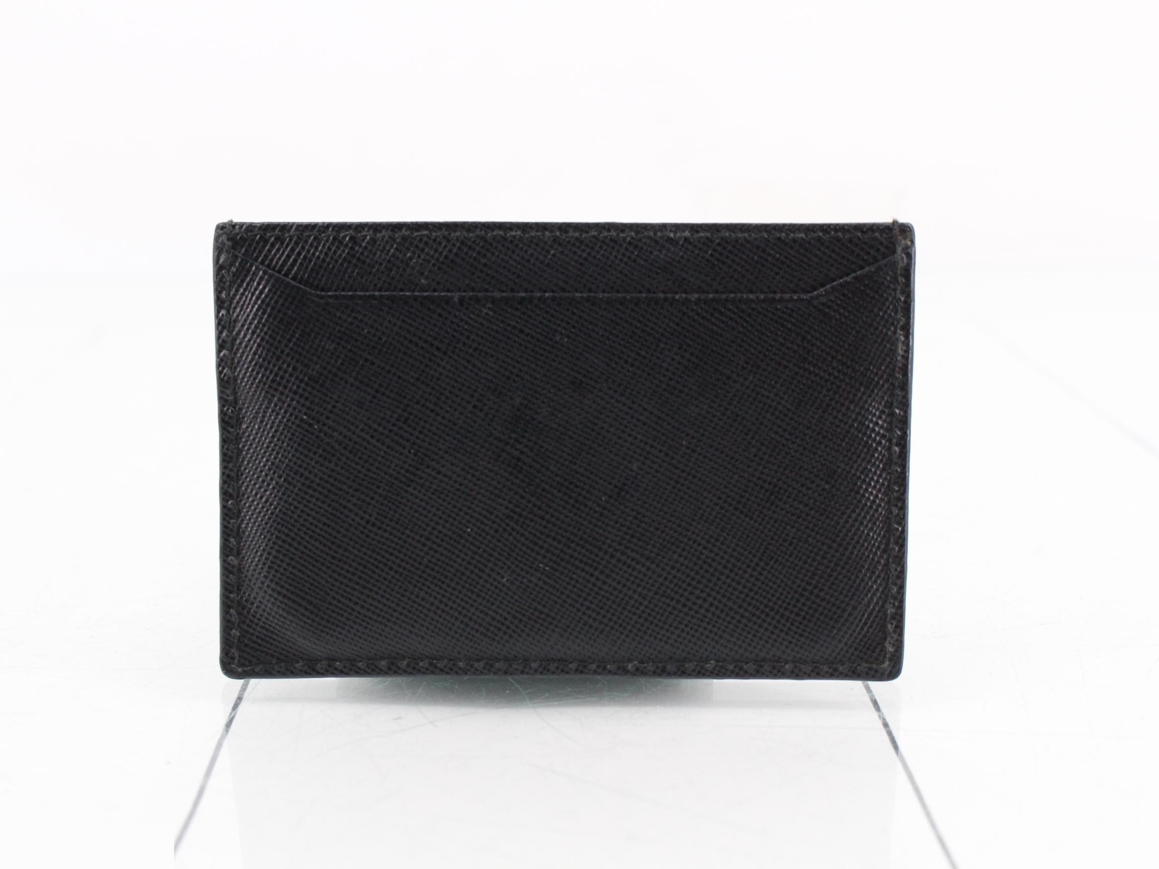 Saffiano leather card case, pass case, business card holder — view 2