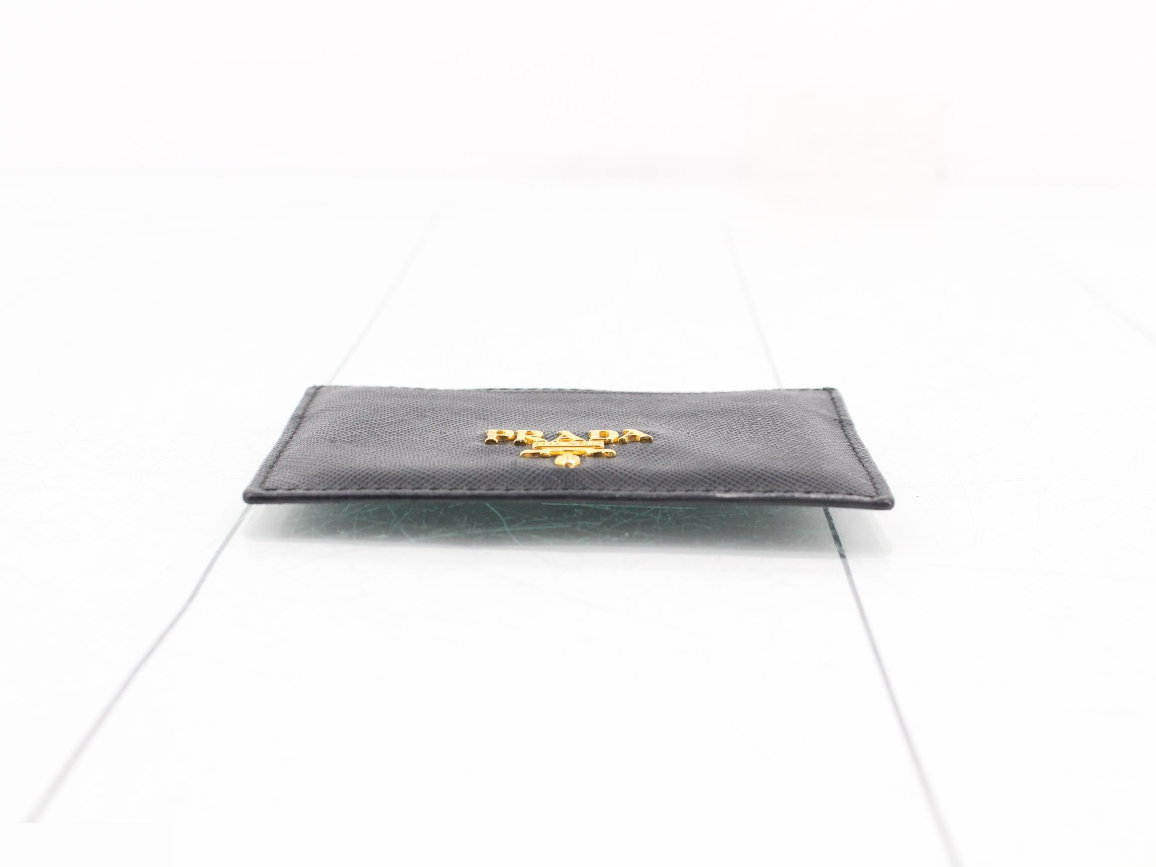 Saffiano leather card case, pass case, business card holder — view 3