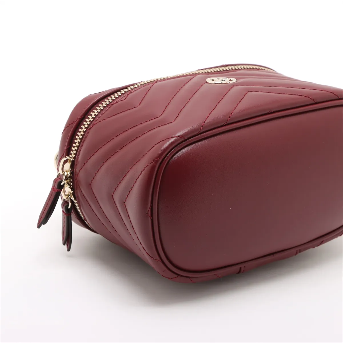 GG Marmont Leather 2WAY Vanity Bag Bordeaux 837454 — view 4