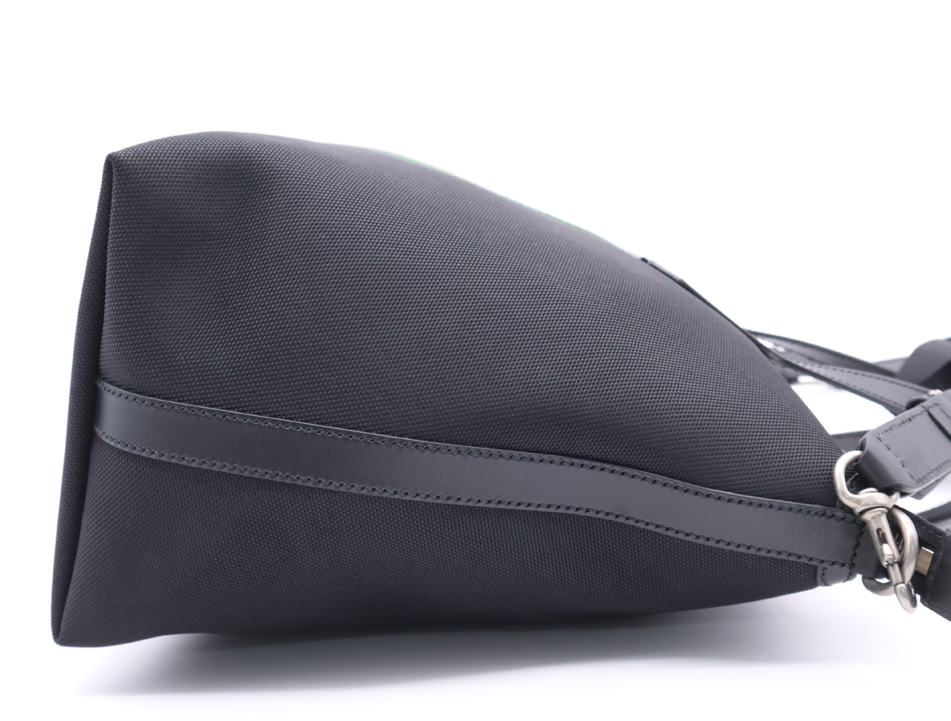 61975 Nylon Sherry Line 2-Way Boston Bag with Shoulder Strap, Padlock, 2 Keys, and Clochette - Black Tote Bag — view 5