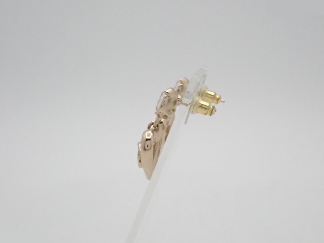 Coco Mark Rhinestone Heart Motif Earrings — view 3