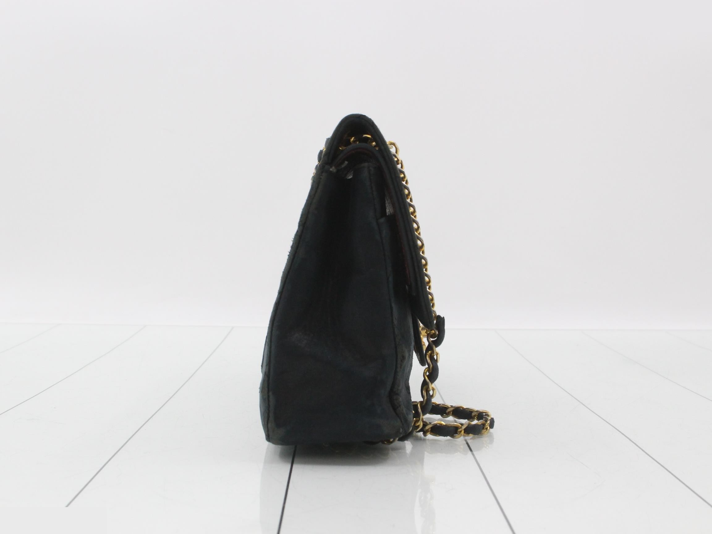Matelassé Lambskin Double Flap Chain Shoulder Bag (Serial Number 0) — view 4