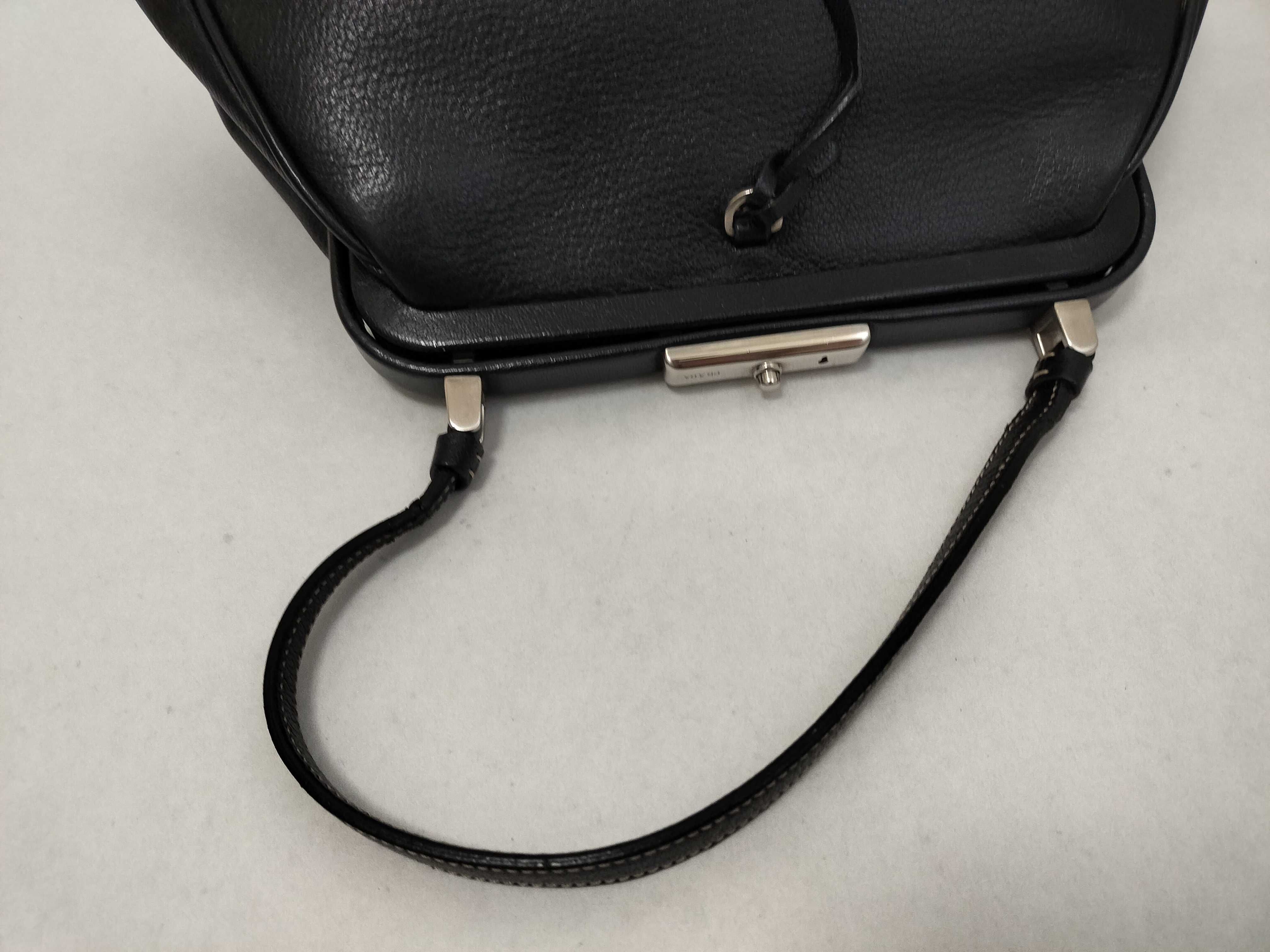 Leather Push-Lock Clochette Key Black Handbag — view 3