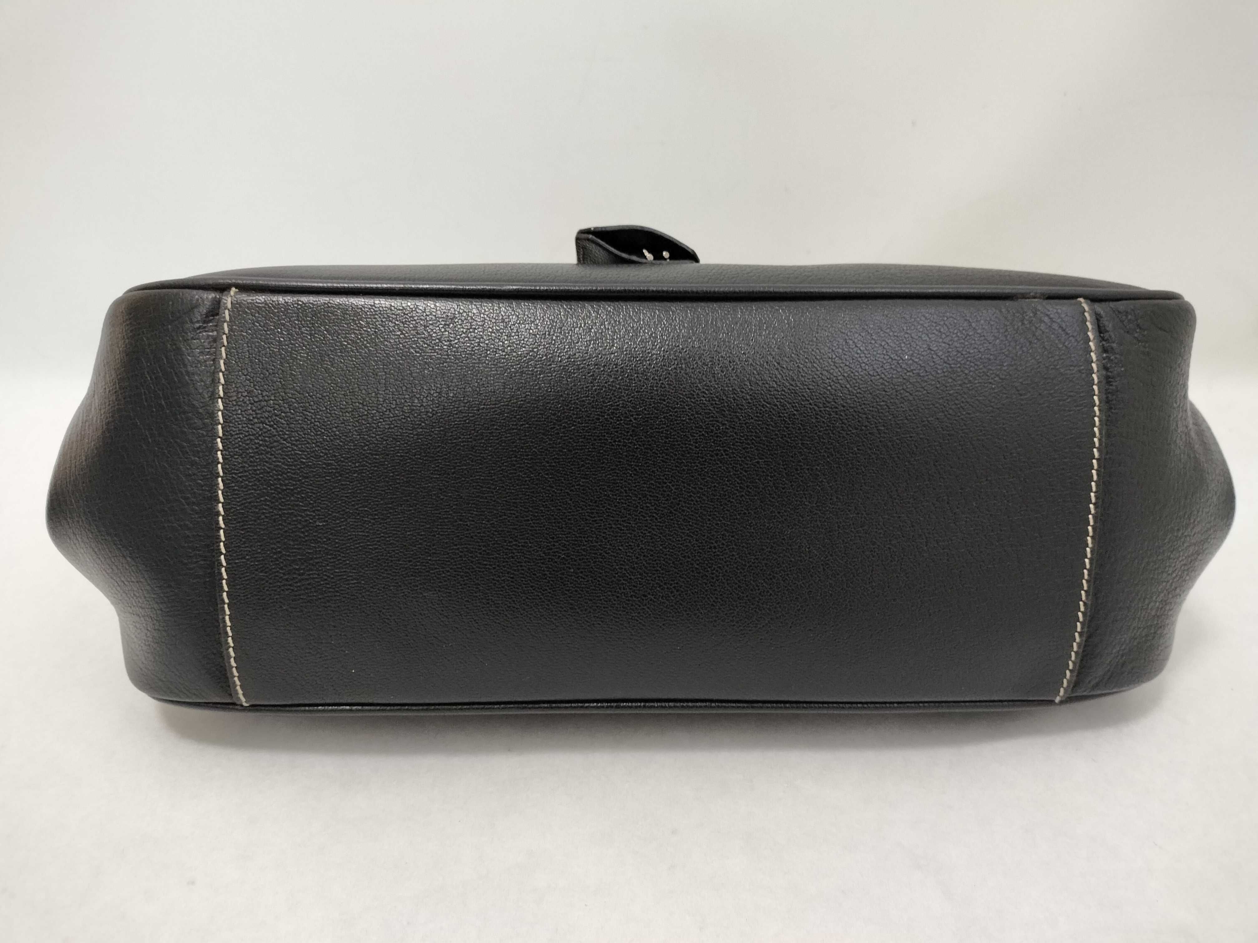 Leather Push-Lock Clochette Key Black Handbag — view 7
