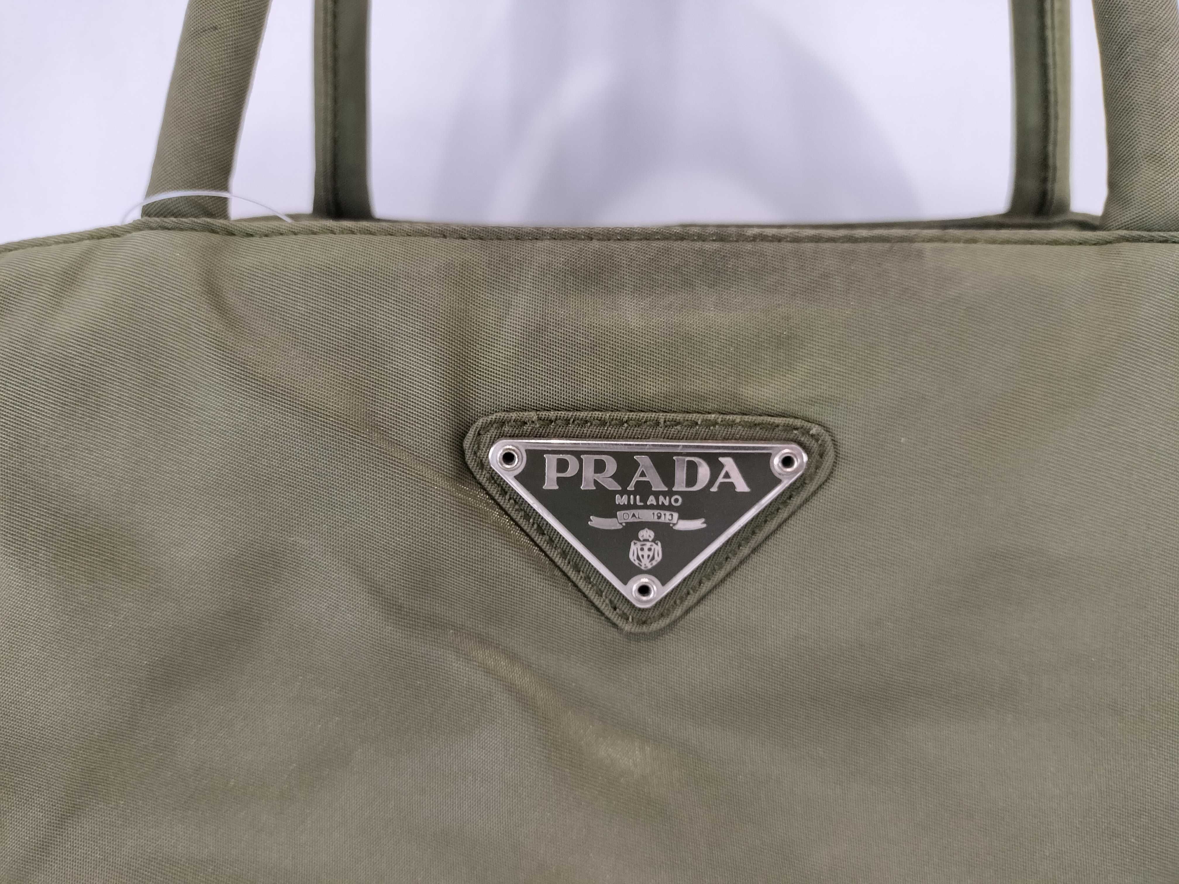 Nylon Handbag, Khaki — view 2