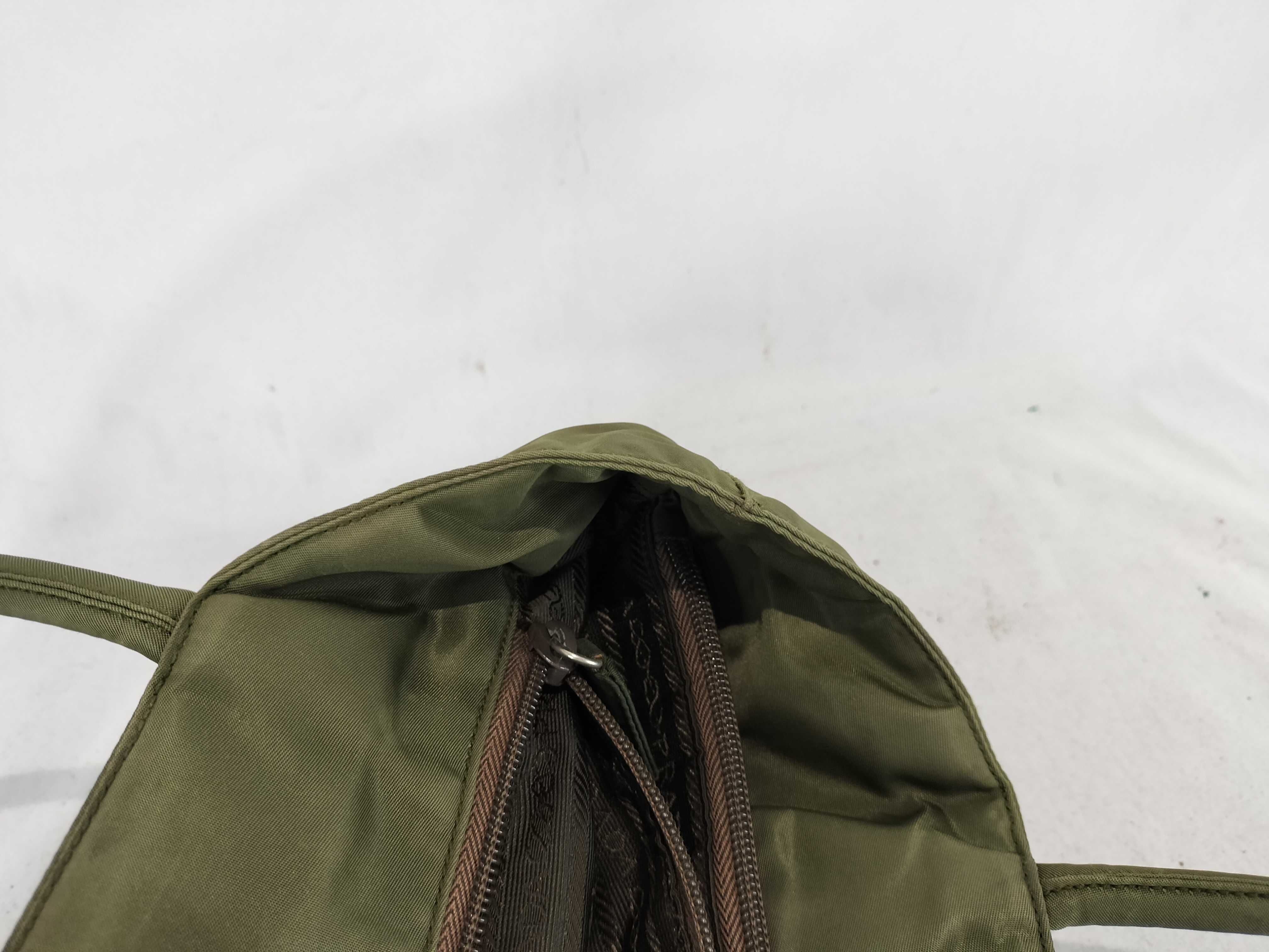 Nylon Handbag, Khaki — view 12