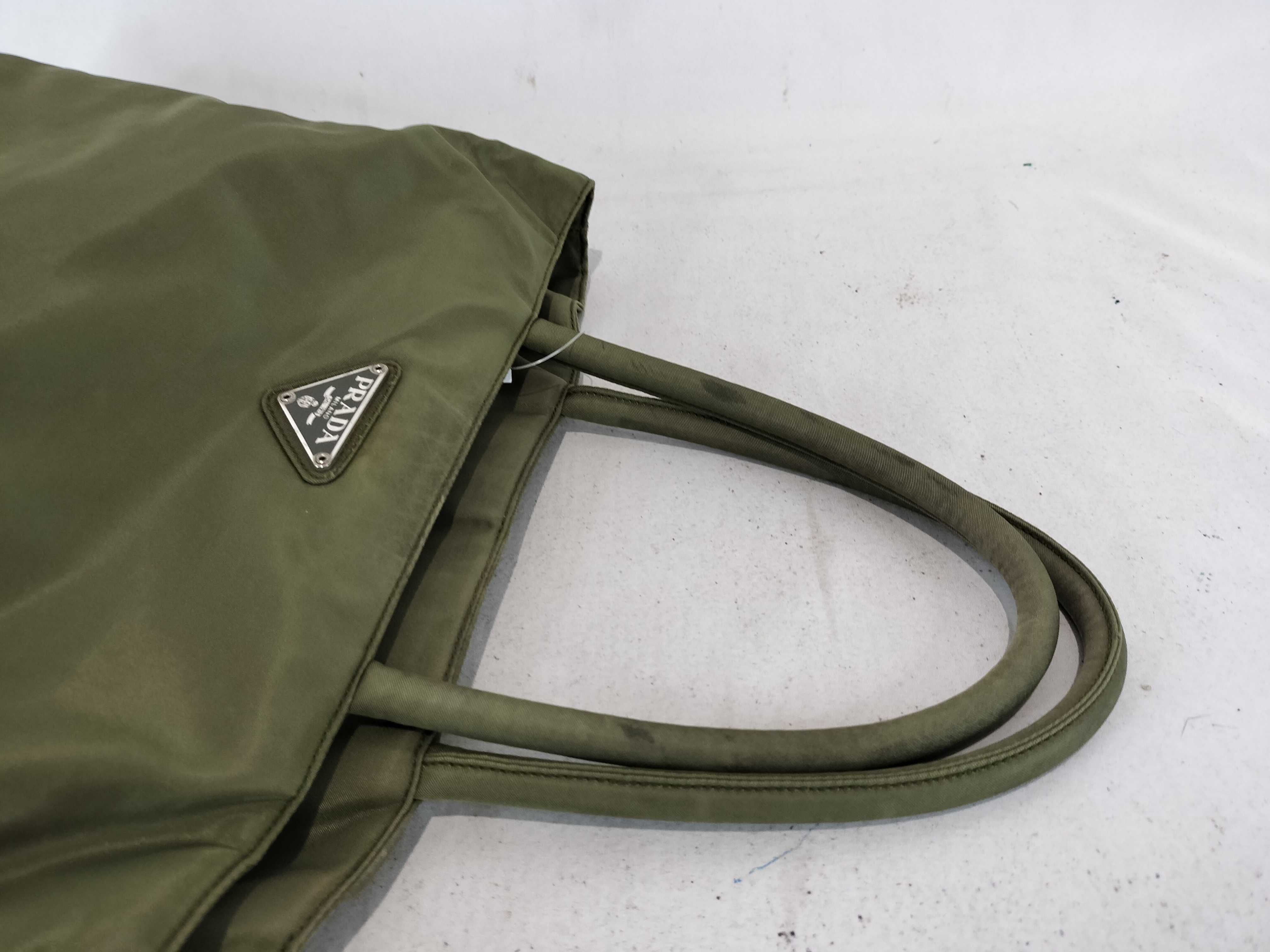 Nylon Handbag, Khaki — view 4