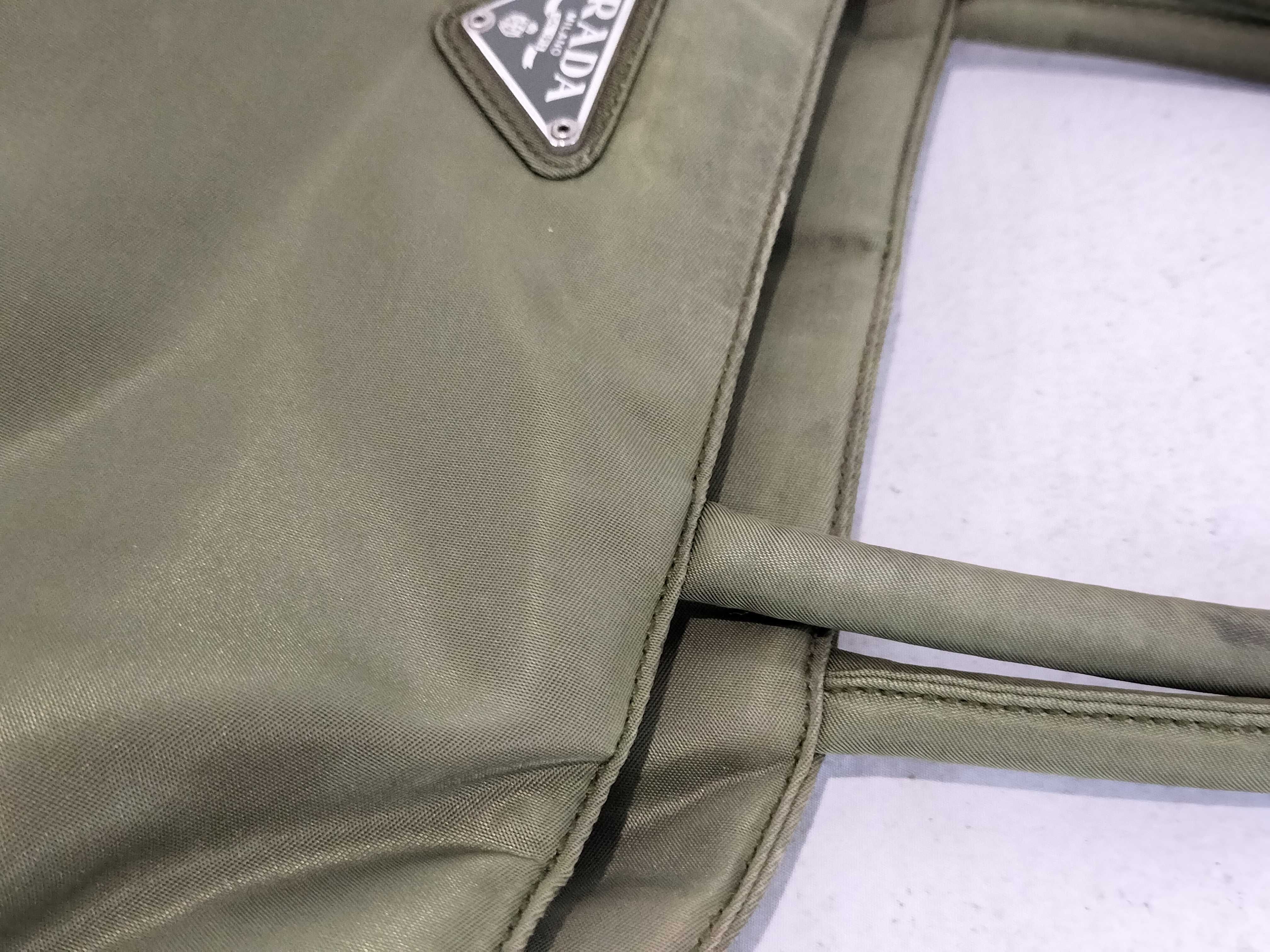 Nylon Handbag, Khaki — view 6