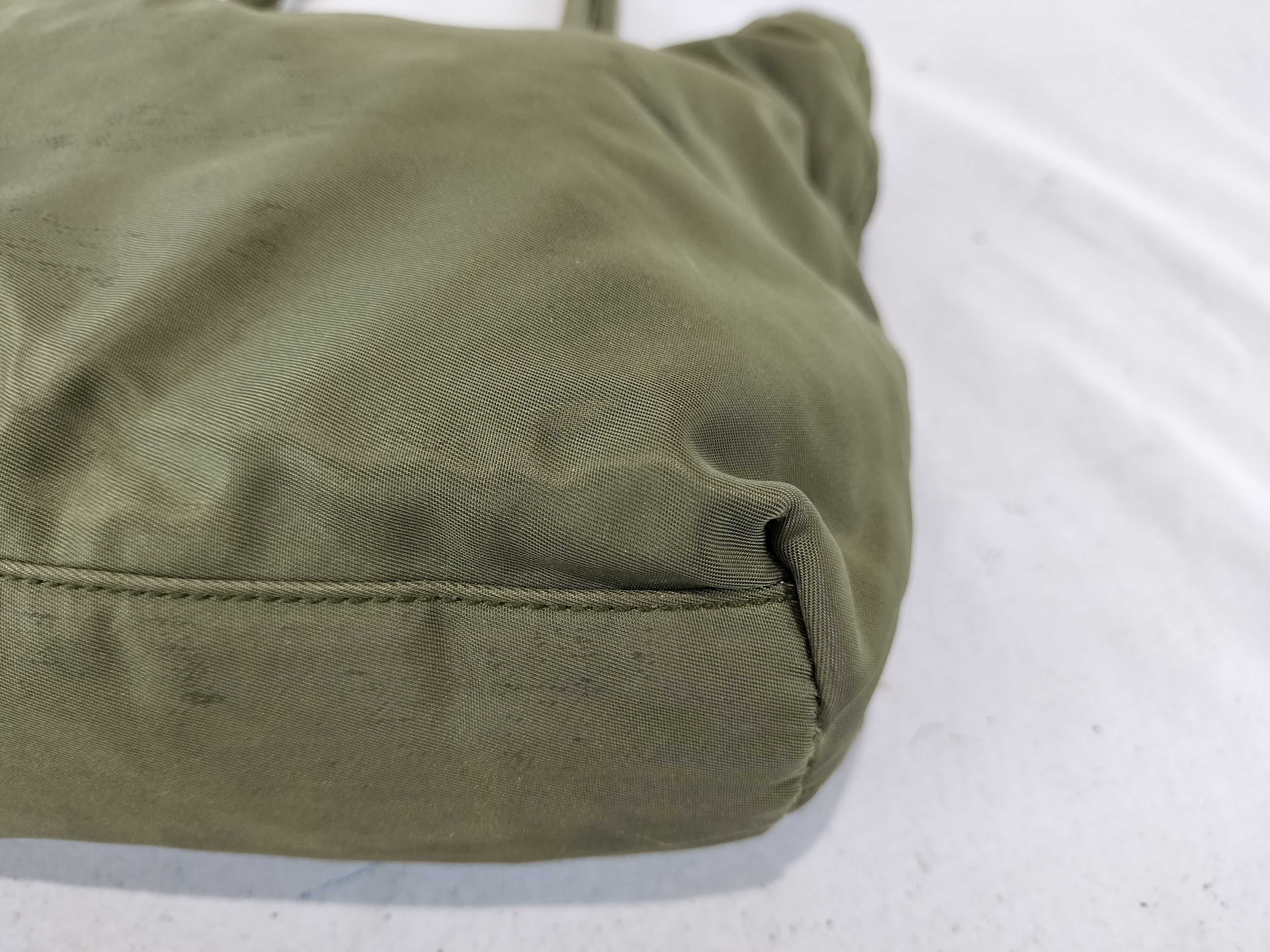 Nylon Handbag, Khaki — view 7