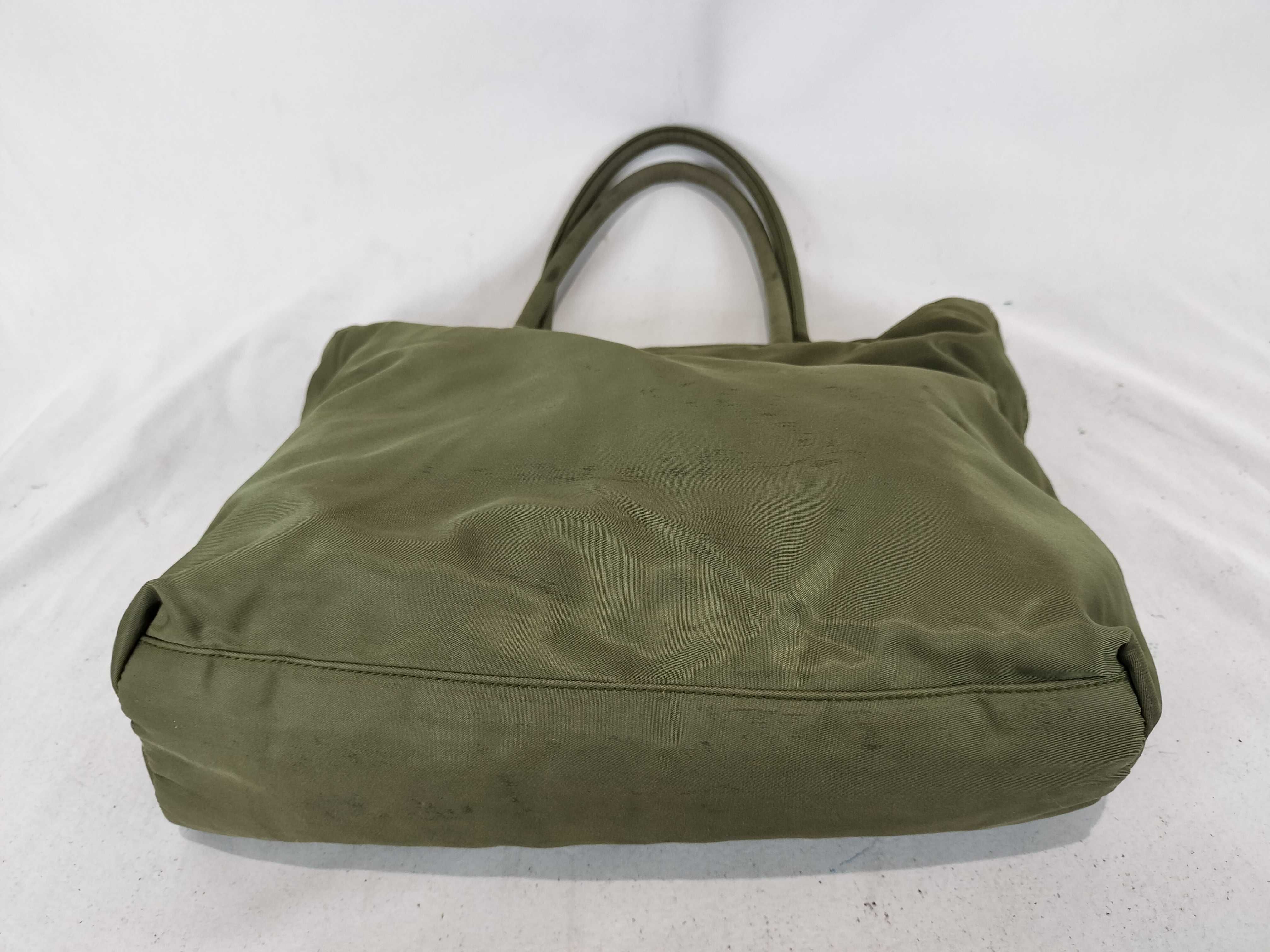 Nylon Handbag, Khaki — view 8