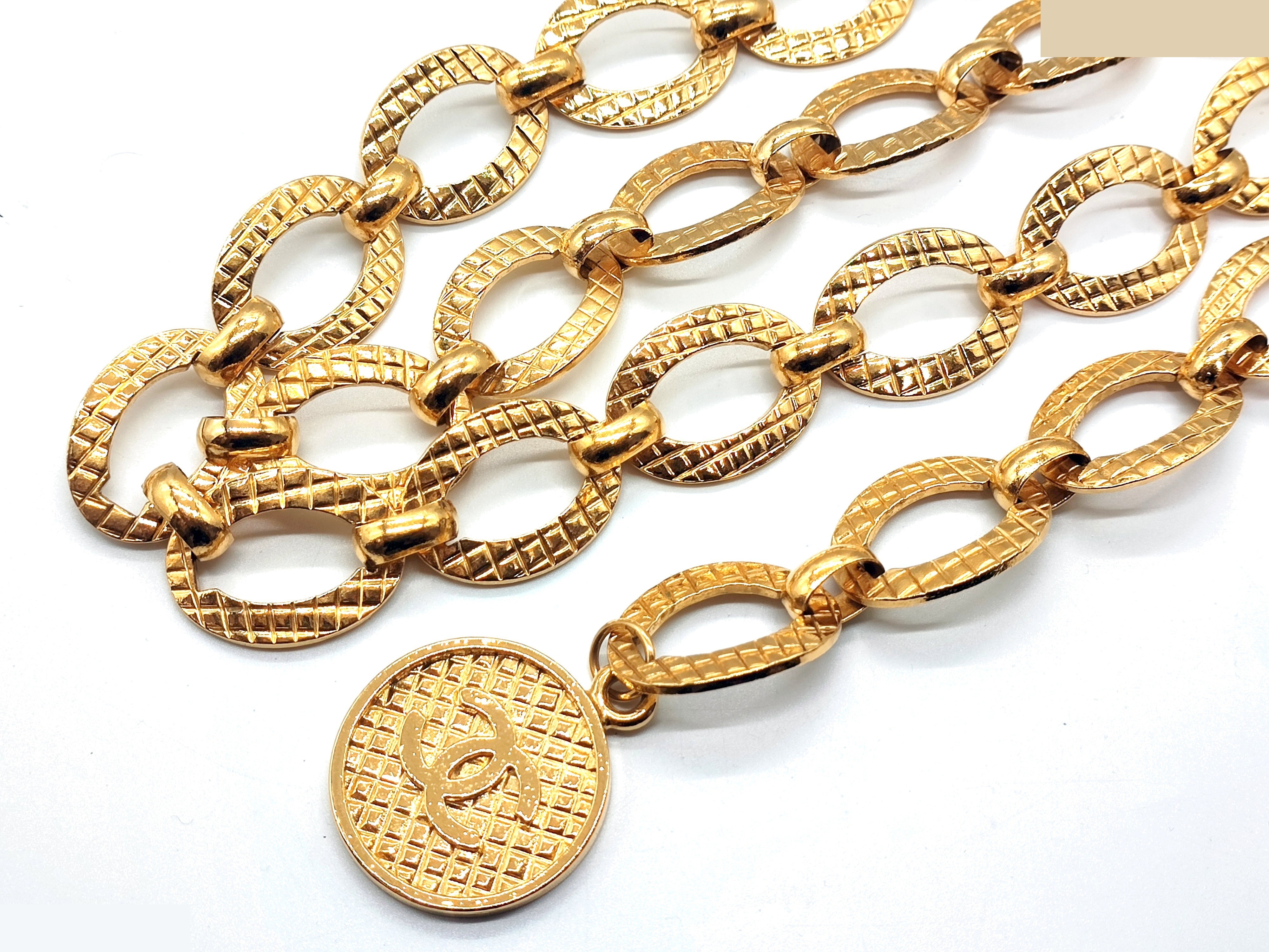 Coco Mark Matelassé Big Double Chain Belt, Size 23, Chain approx. 81cm — view 5