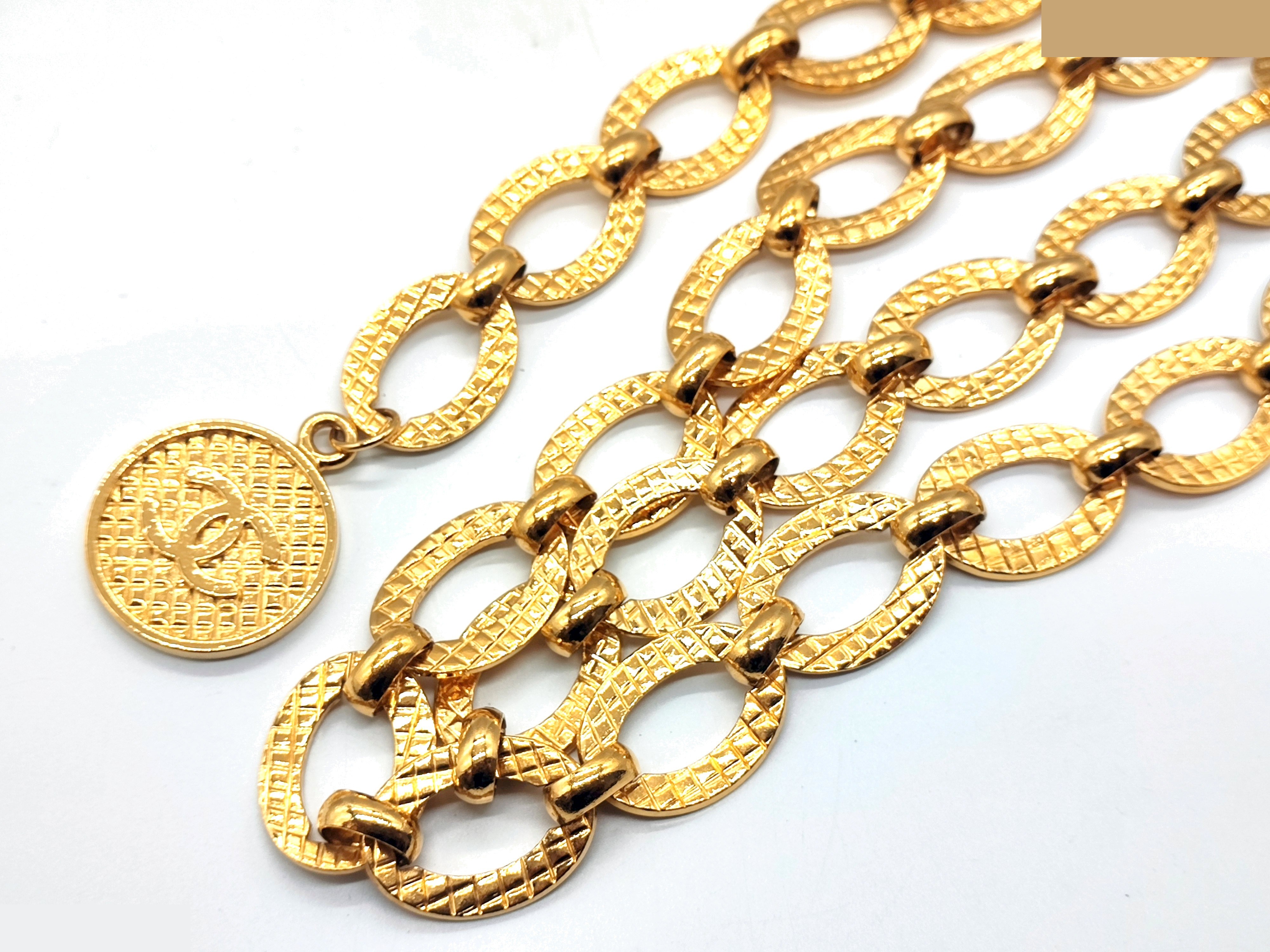Coco Mark Matelassé Big Double Chain Belt, Size 23, Chain approx. 81cm — view 8