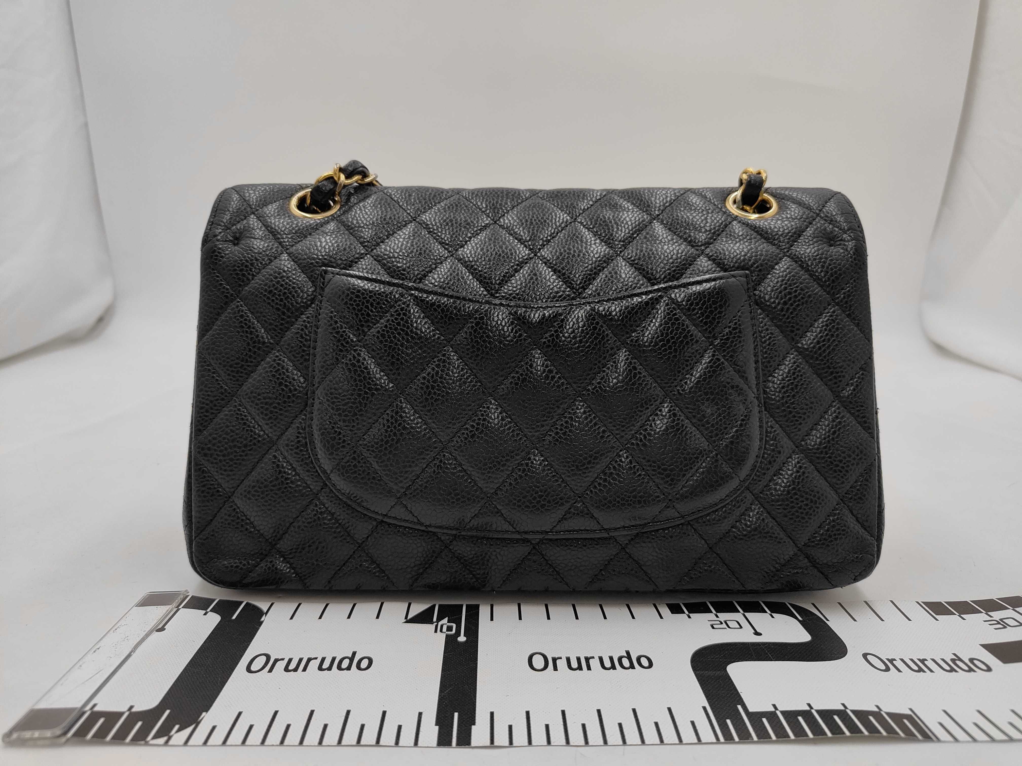 Caviar Skin Matelassé 25 Double Flap Shoulder Bag — view 2
