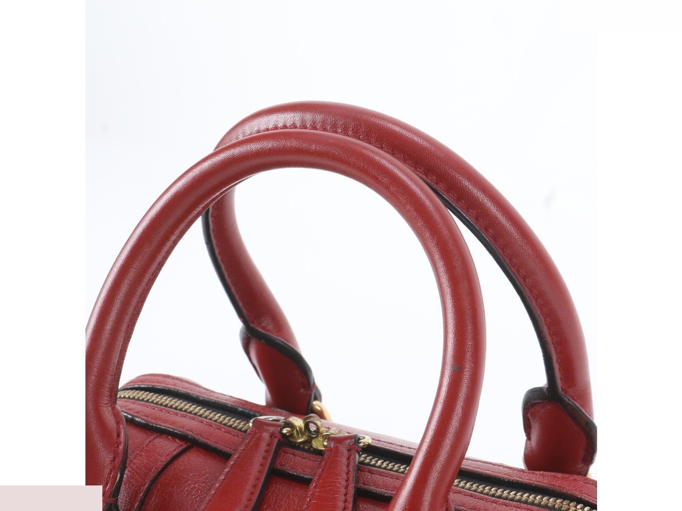 Nova Check Leather Mini Boston Handbag — view 2