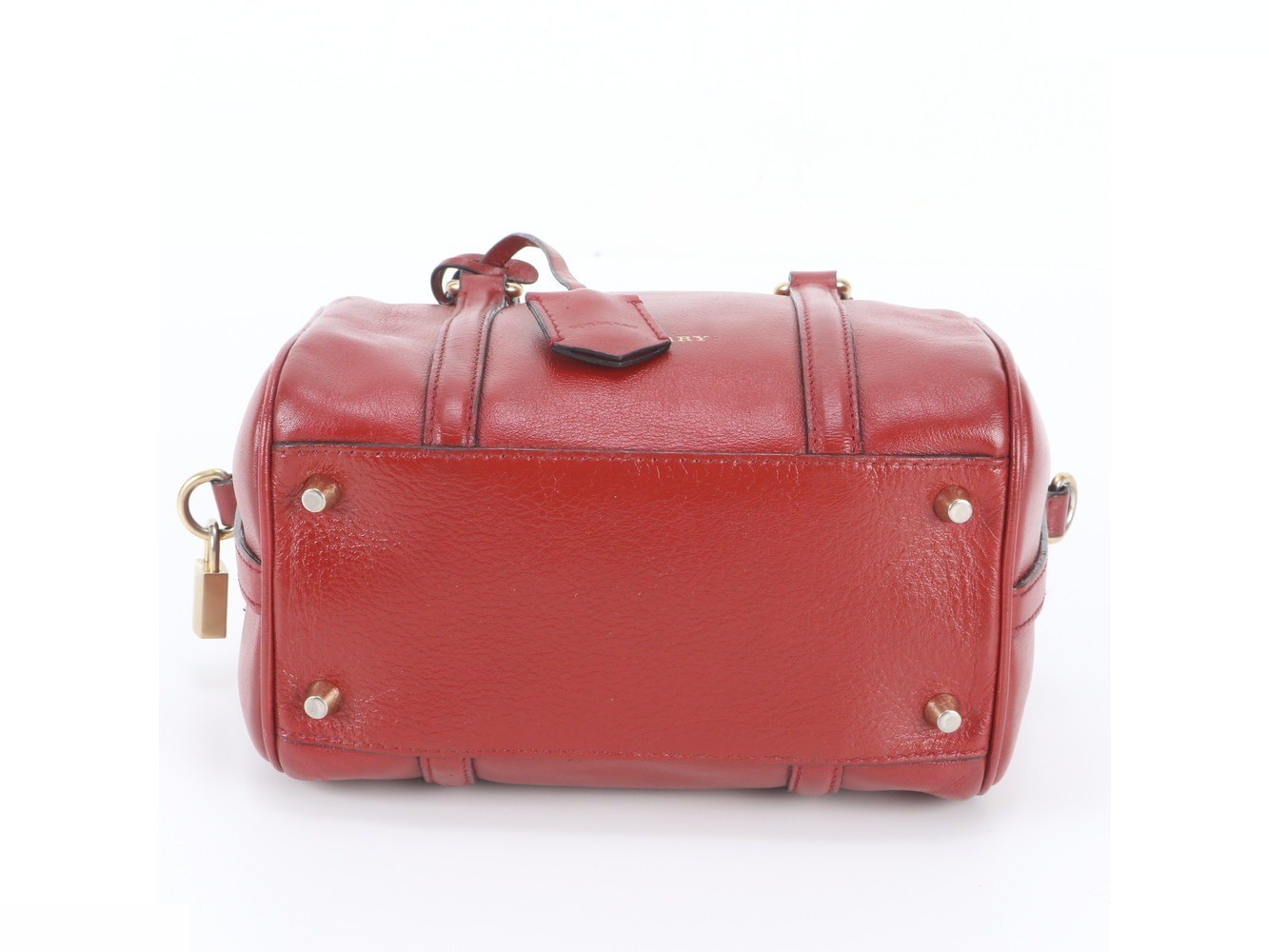 Nova Check Leather Mini Boston Handbag — view 6