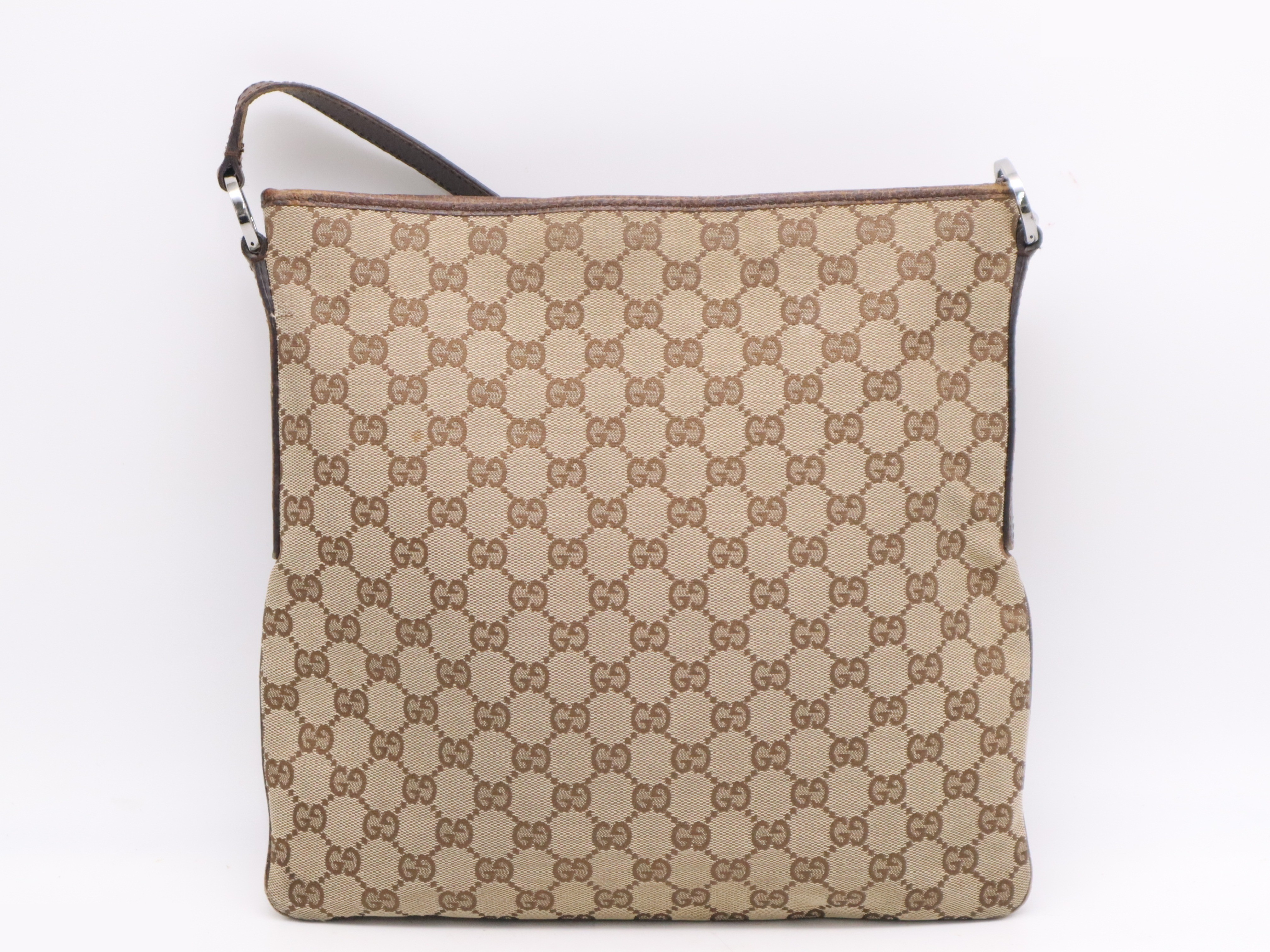 GG Canvas Shoulder Bag, Beige/Brown — view 2