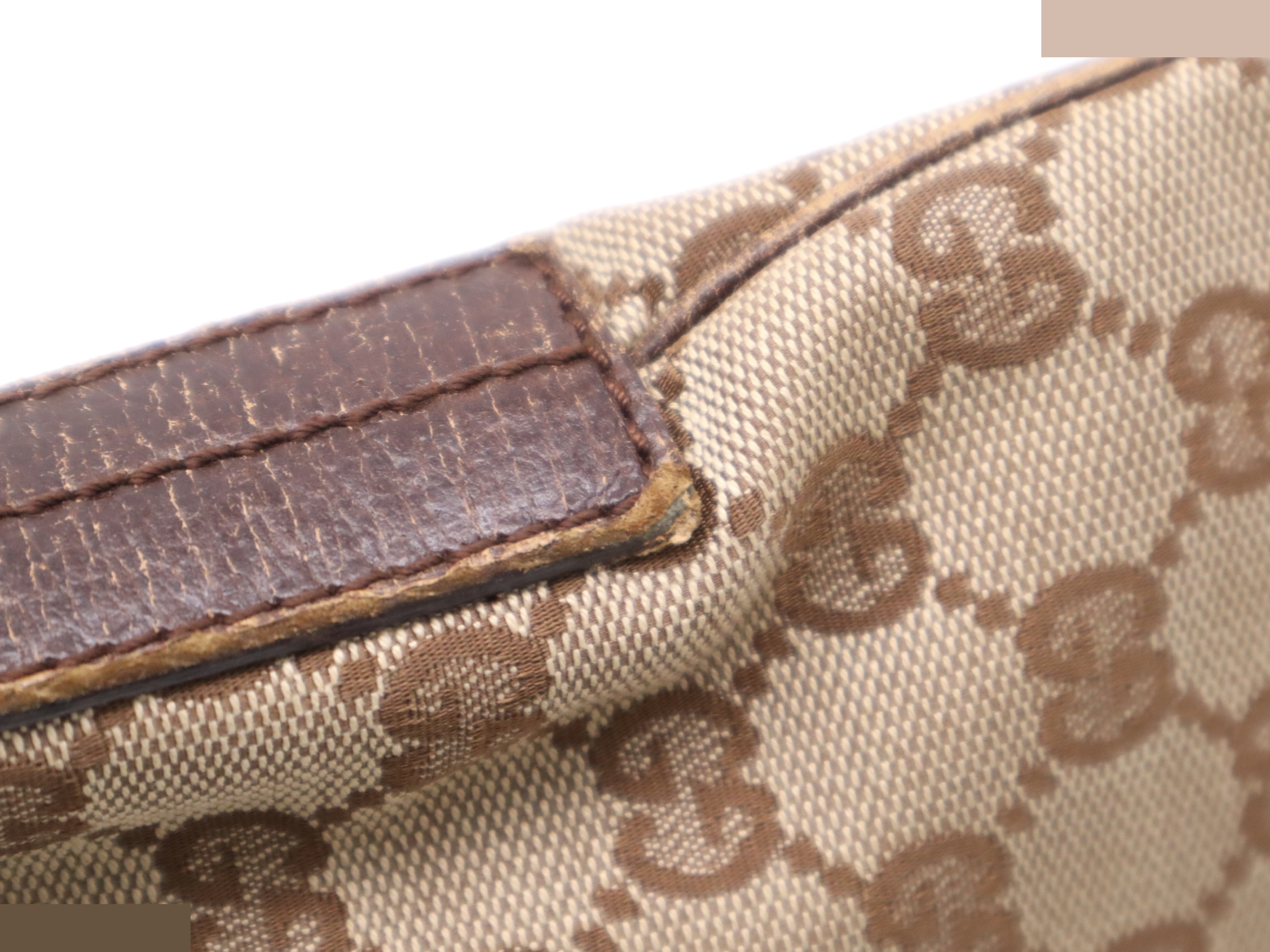 GG Canvas Shoulder Bag, Beige/Brown — view 9