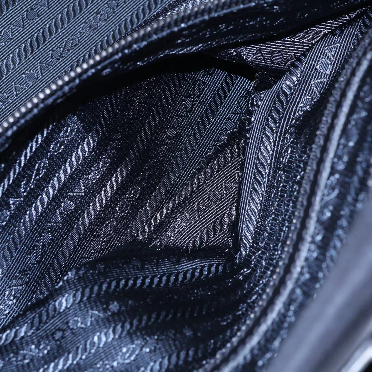 Saffiano x Tessuto Nylon x Leather Boston Bag, Black — view 8