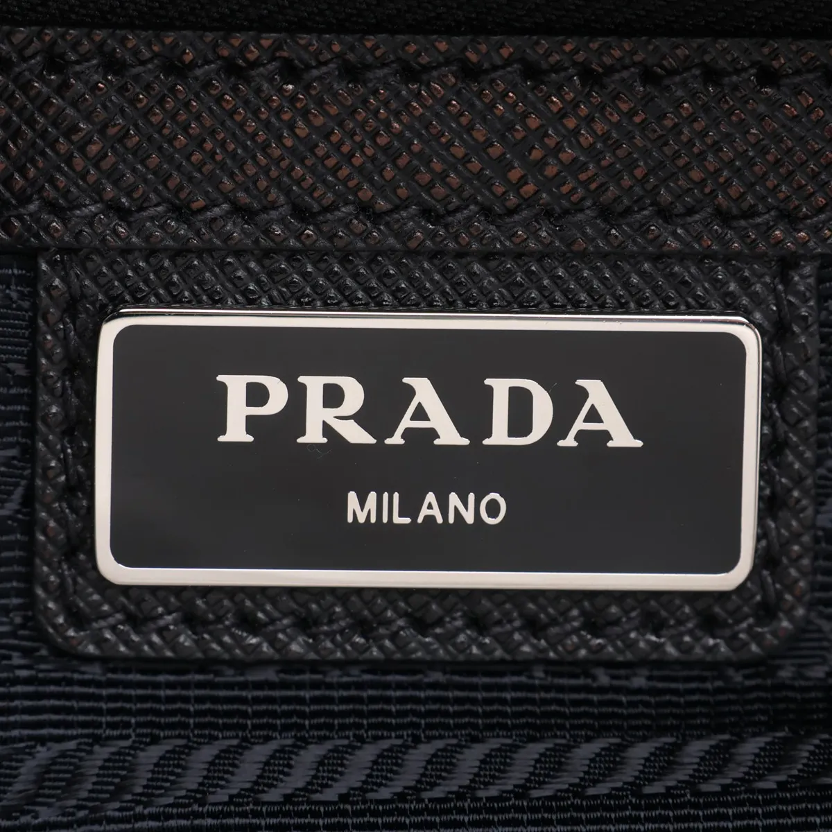 Saffiano x Tessuto Nylon x Leather Boston Bag, Black — view 10