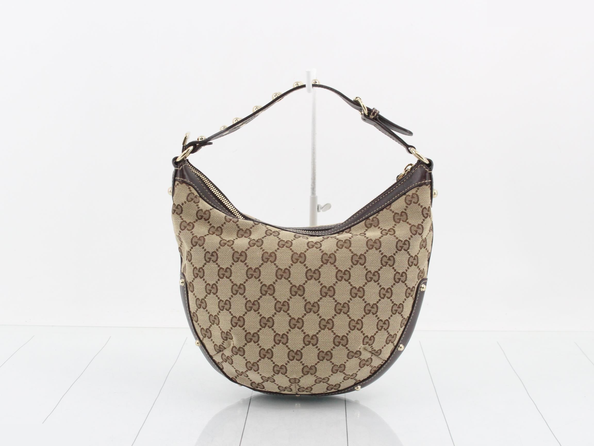 GG Canvas Shoulder Bag, Canvas/Leather, Beige — view 2