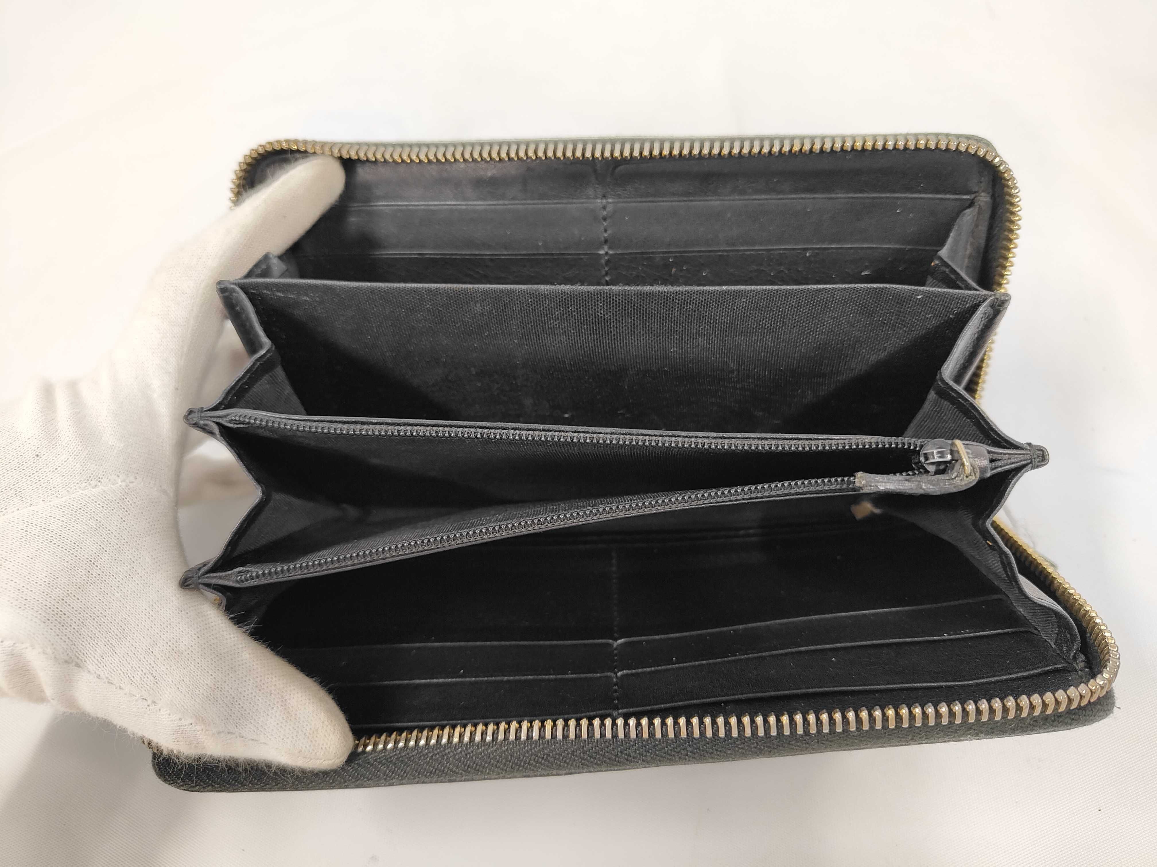 388630 Guccissima Round Zipper Black Wallet — view 6