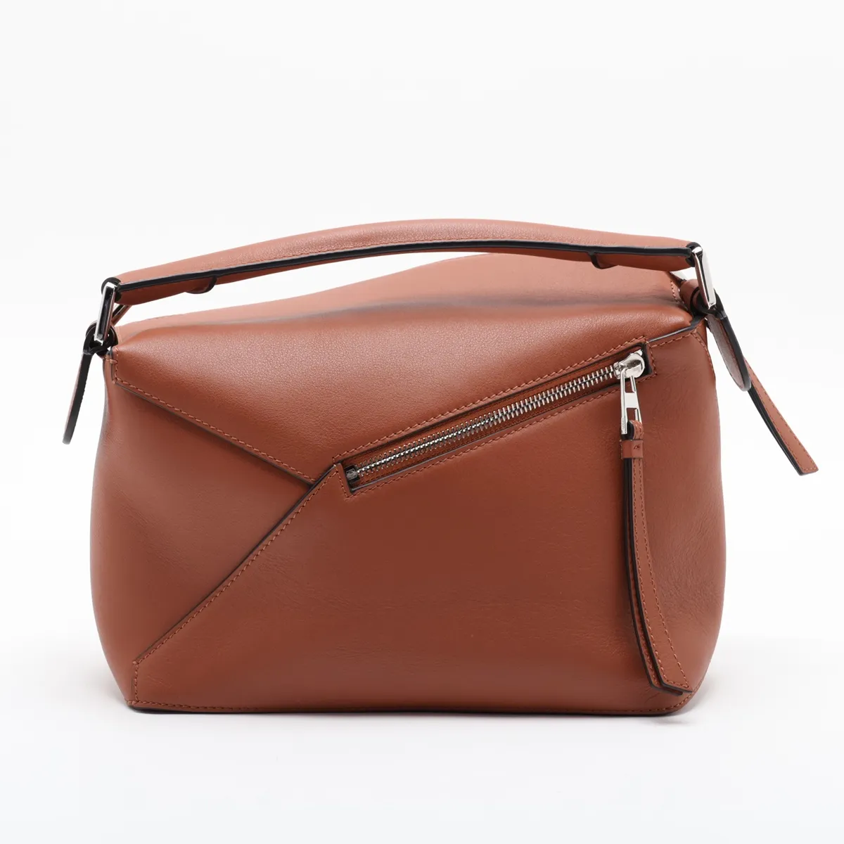 Puzzle Bag Small Leather 2-Way Handbag Brown — view 2