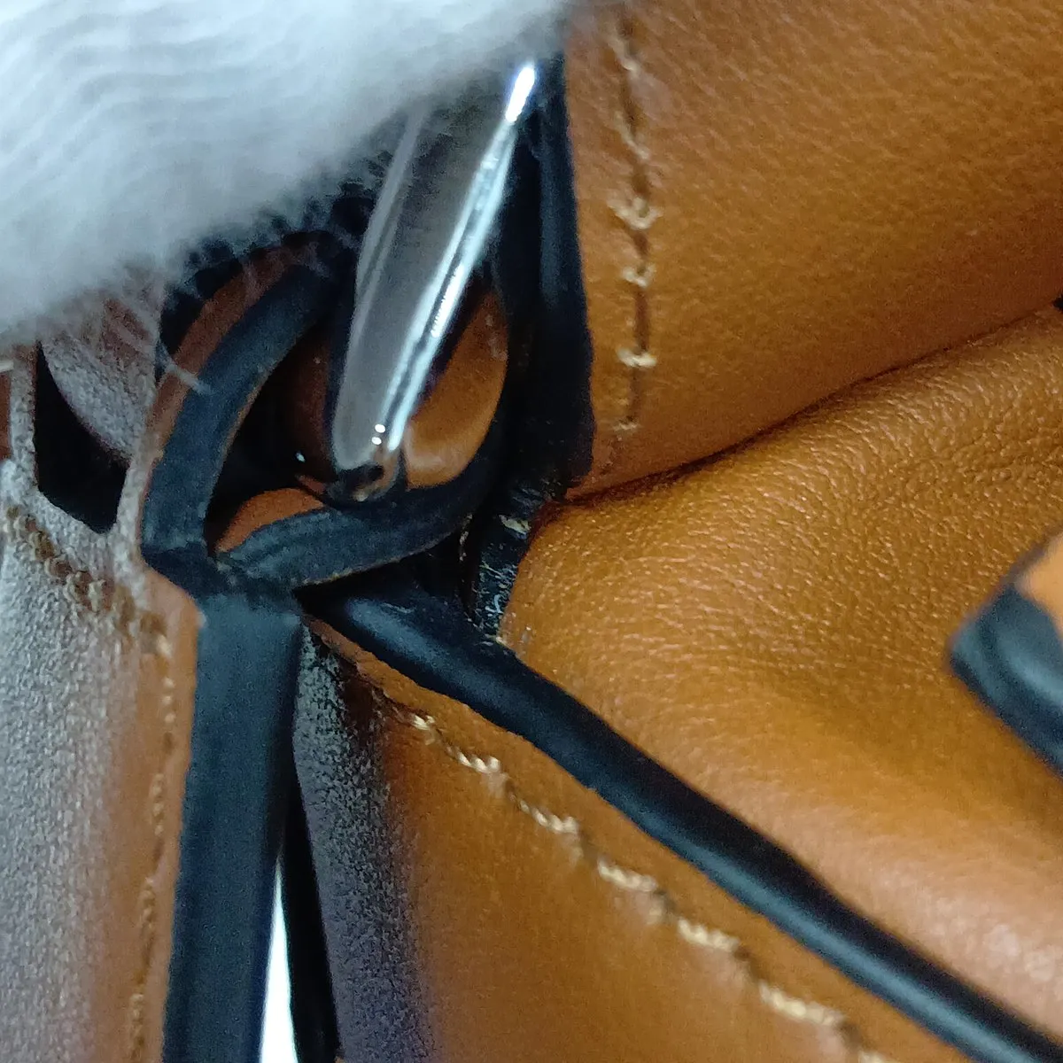 Puzzle Bag Small Leather 2-Way Handbag Brown — view 12