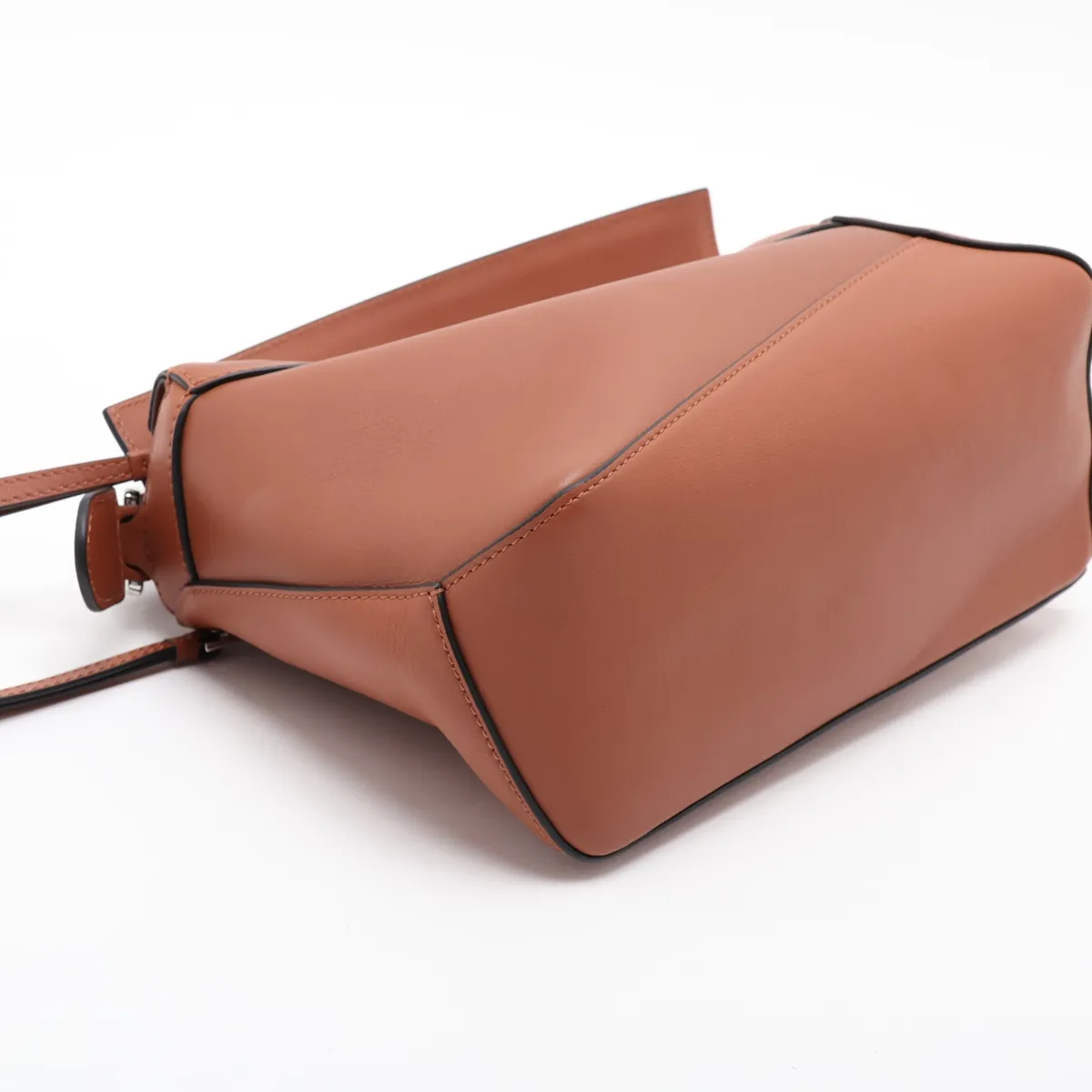 Puzzle Bag Small Leather 2-Way Handbag Brown — view 4