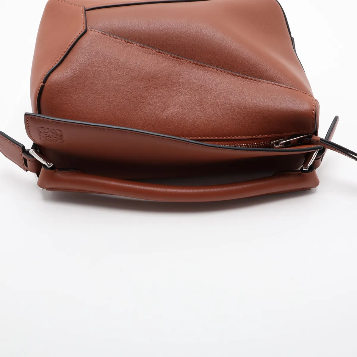 Puzzle Bag Small Leather 2-Way Handbag Brown — view 5