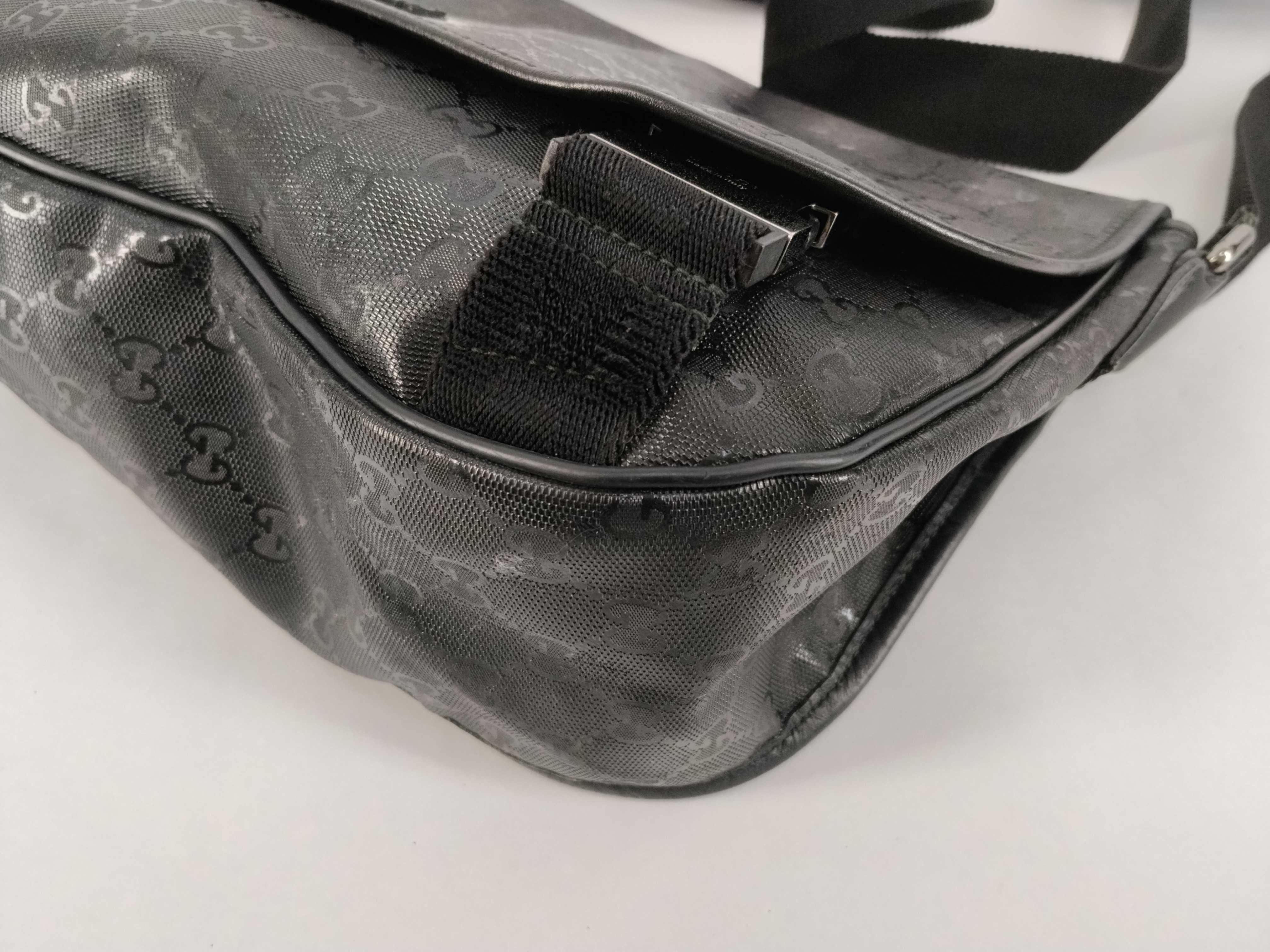 GG Supreme PVC x Leather Messenger Shoulder Bag — view 6