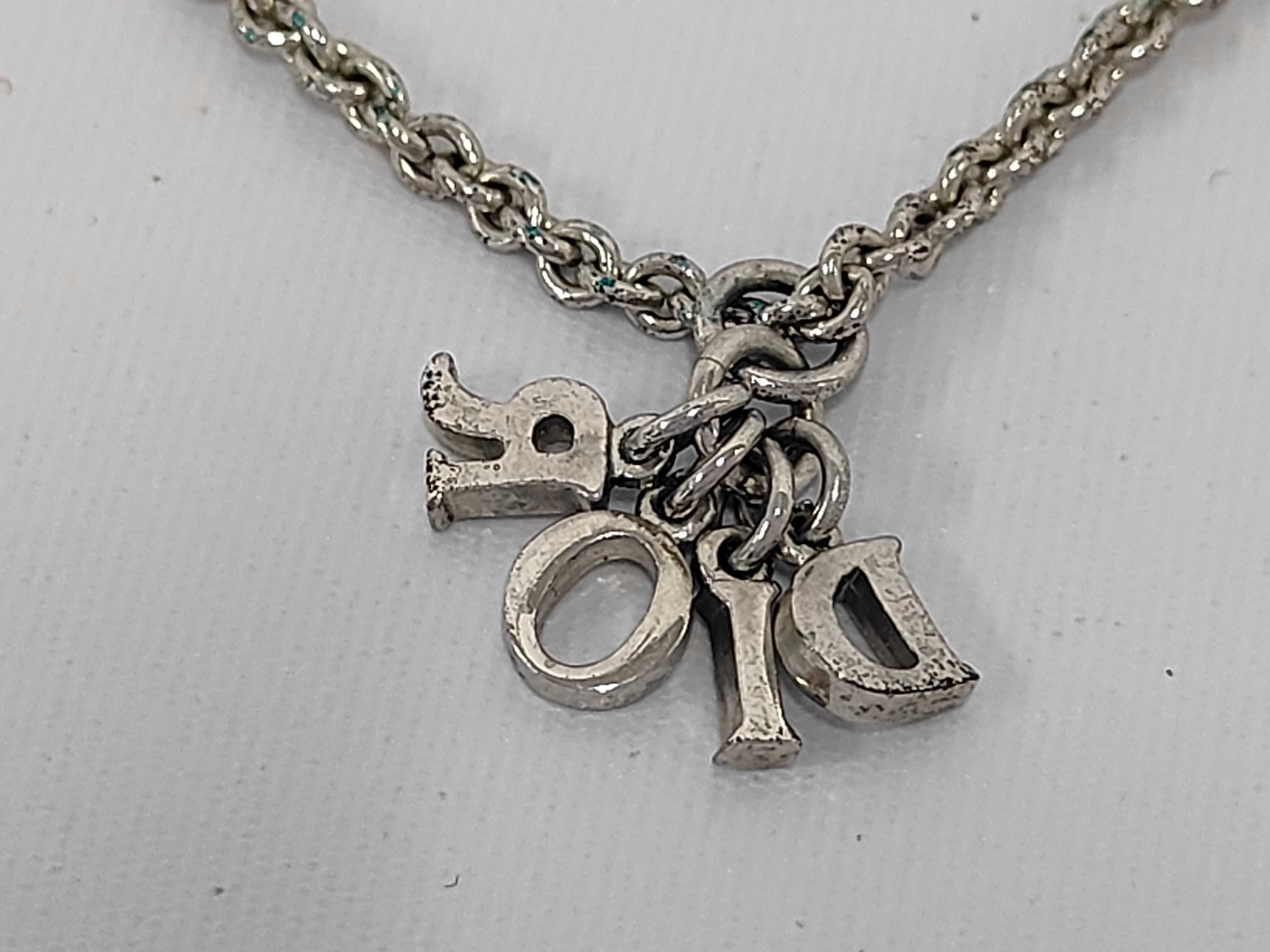 Logo Vintage Silver Necklace — view 2